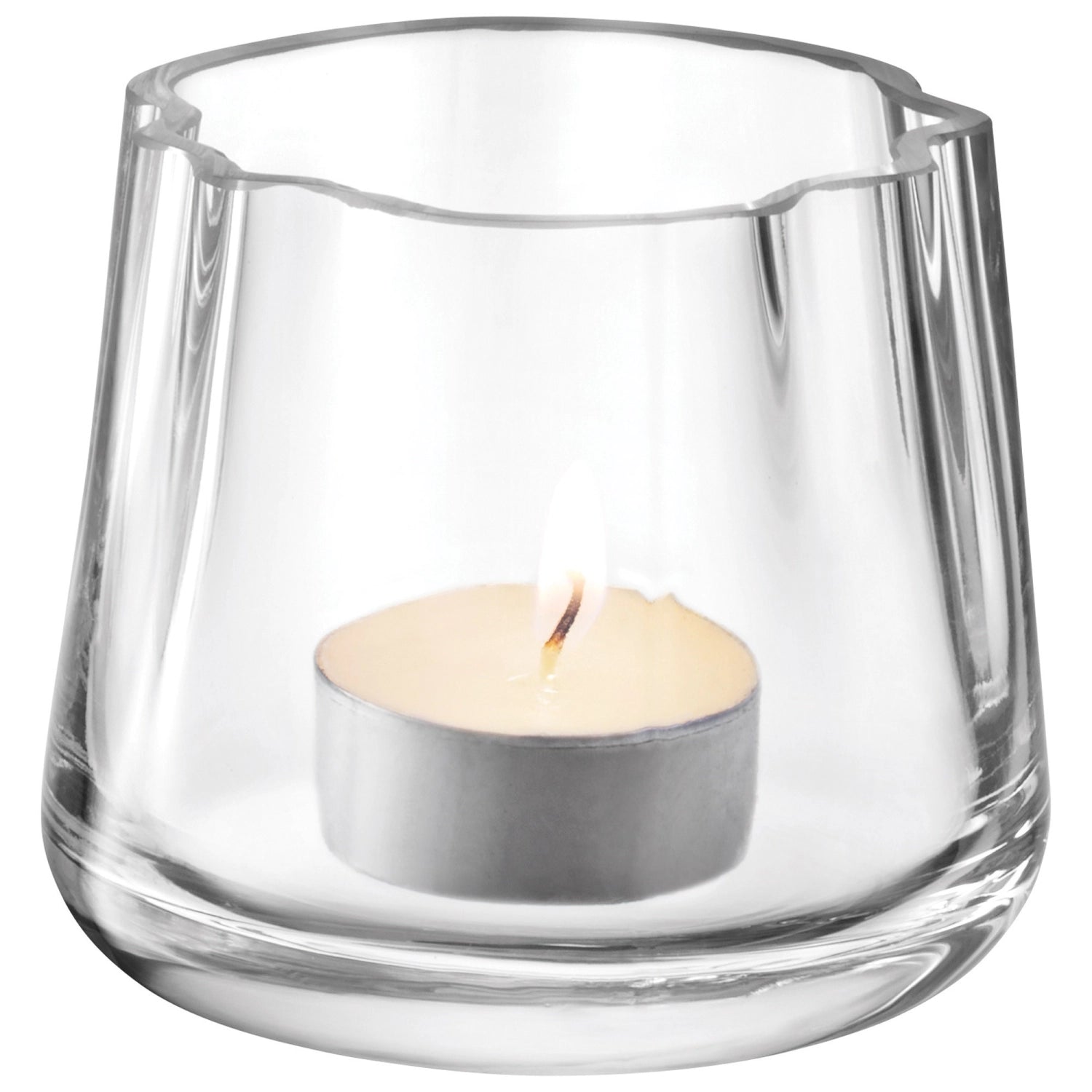 Eleganter Lagoon Teelichthalter/Vase H8cm aus klarem Glas von LSA. Vielseitig einsetzbar für stimmungsvolle Akzente in jedem Raum.