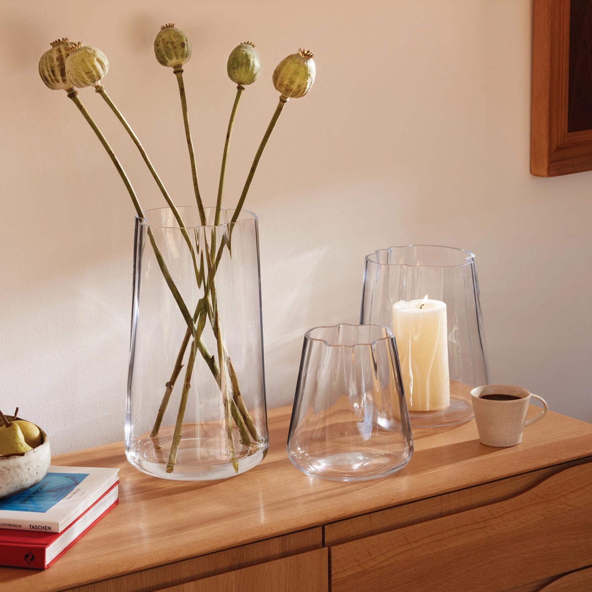 Lagoon vase/lantern H24cm clear