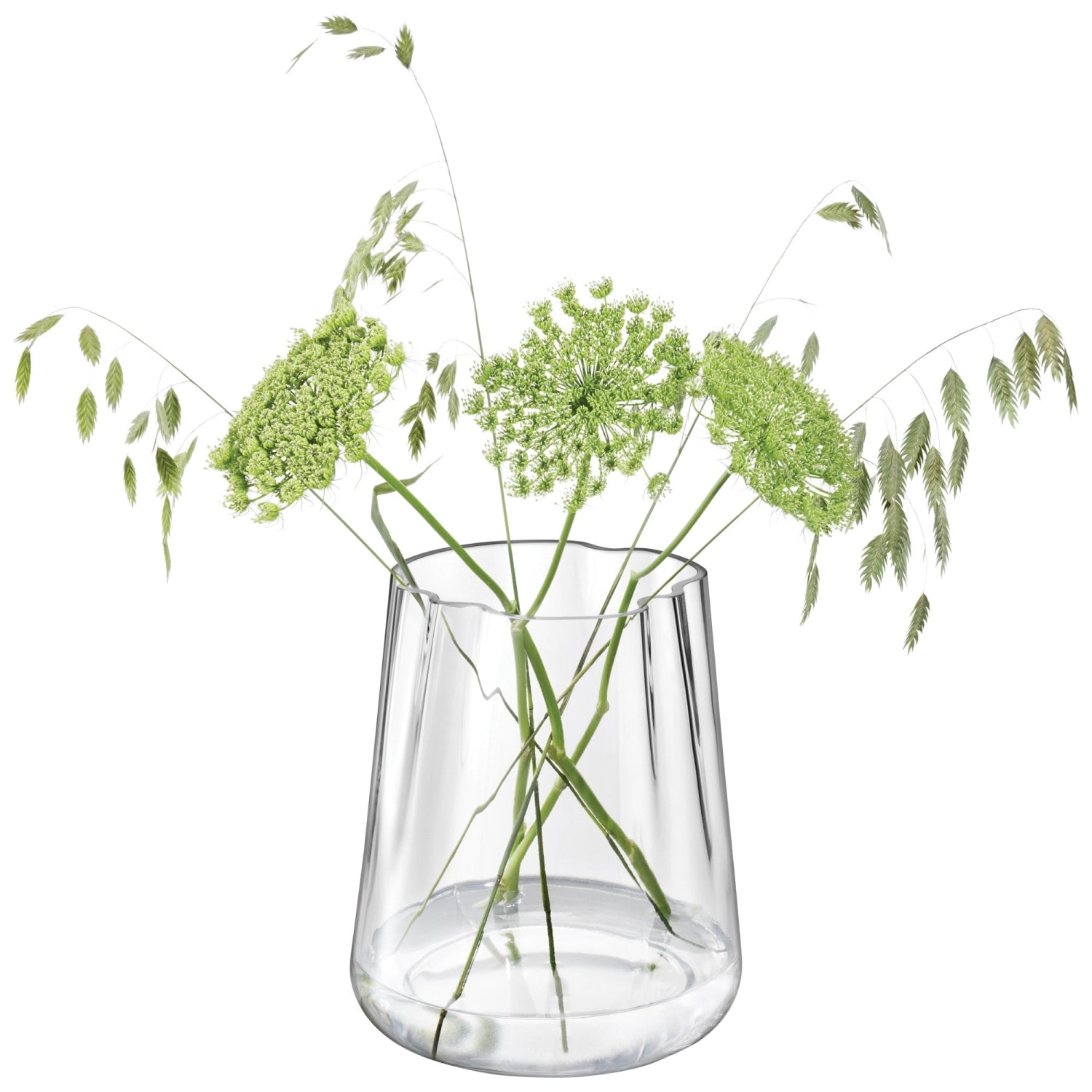 Elegante Lagoon Vase/Laterne von LSA, 24 cm hoch, aus klarem Glas, ideal für stimmungsvolle Beleuchtung und dekorative Akzente.
