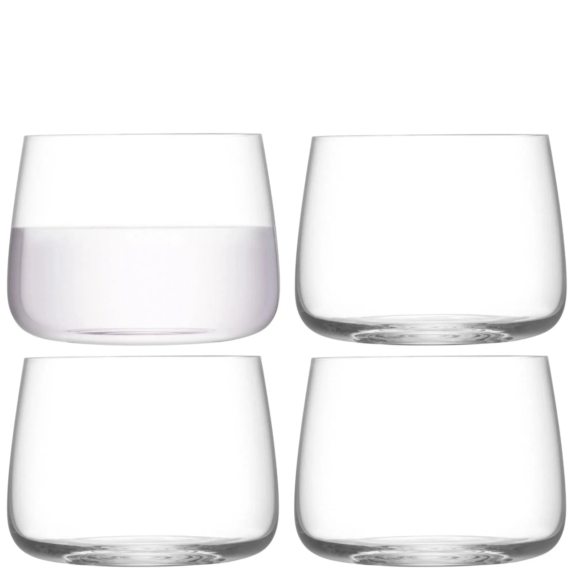 Elegantes 4er Set Metropolitan Stemless Gläser (360ml) aus Kristallglas von LSA, ideal für Wein und Sekt, spülmaschinenfest.