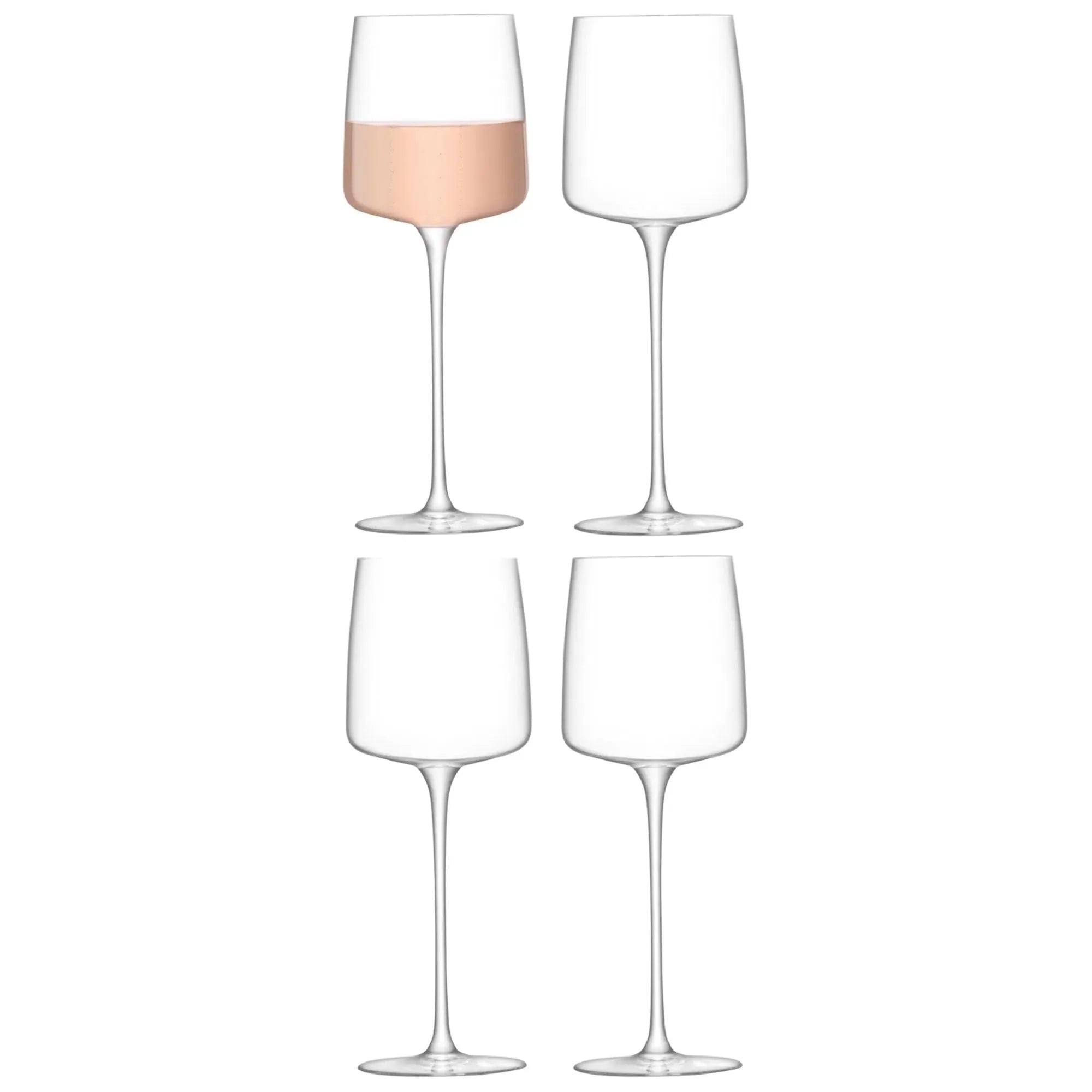 4er Set Metropolitan Wein Glas 350ml klar - KAQTU Design