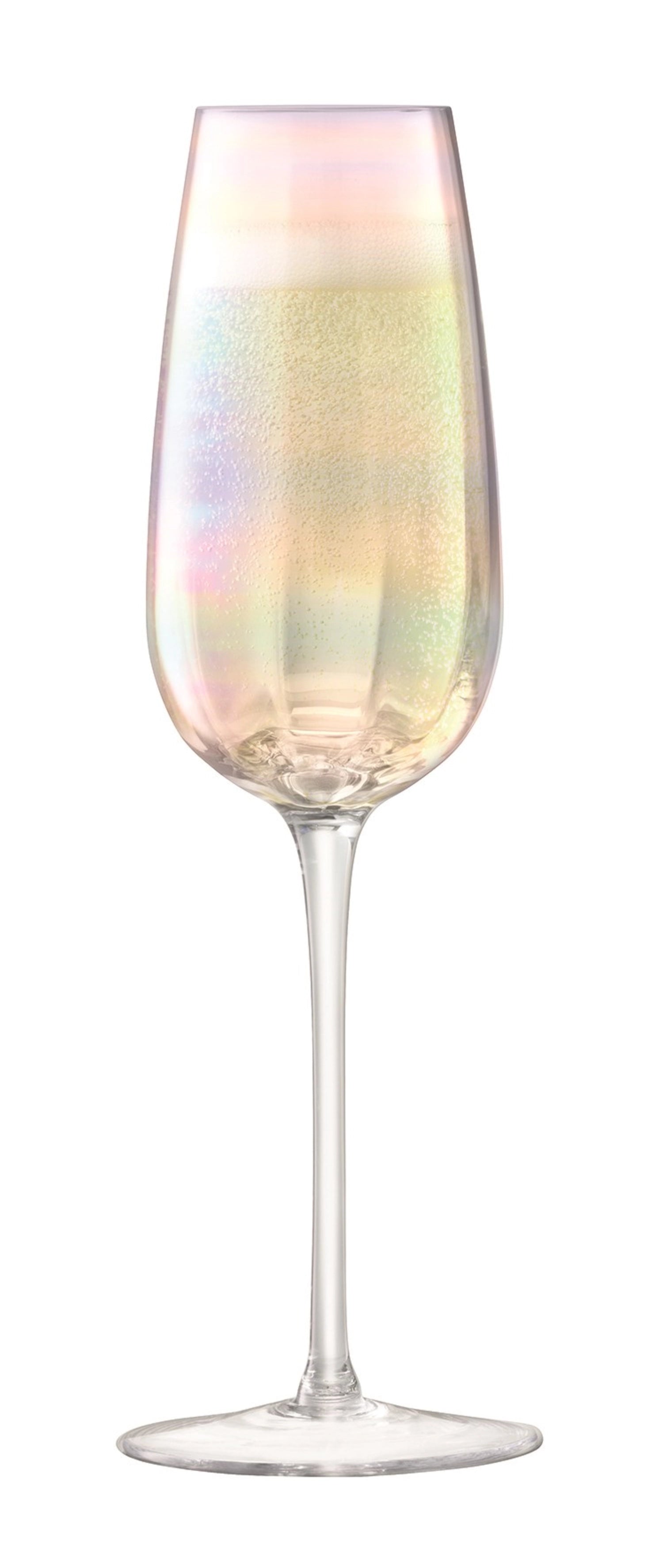 Elegantes 2er Set Sektkelche mit schimmerndem Perlmutt-Finish, ideal für festliche Anlässe und stilvolles Anstoßen, 250ml Volumen.