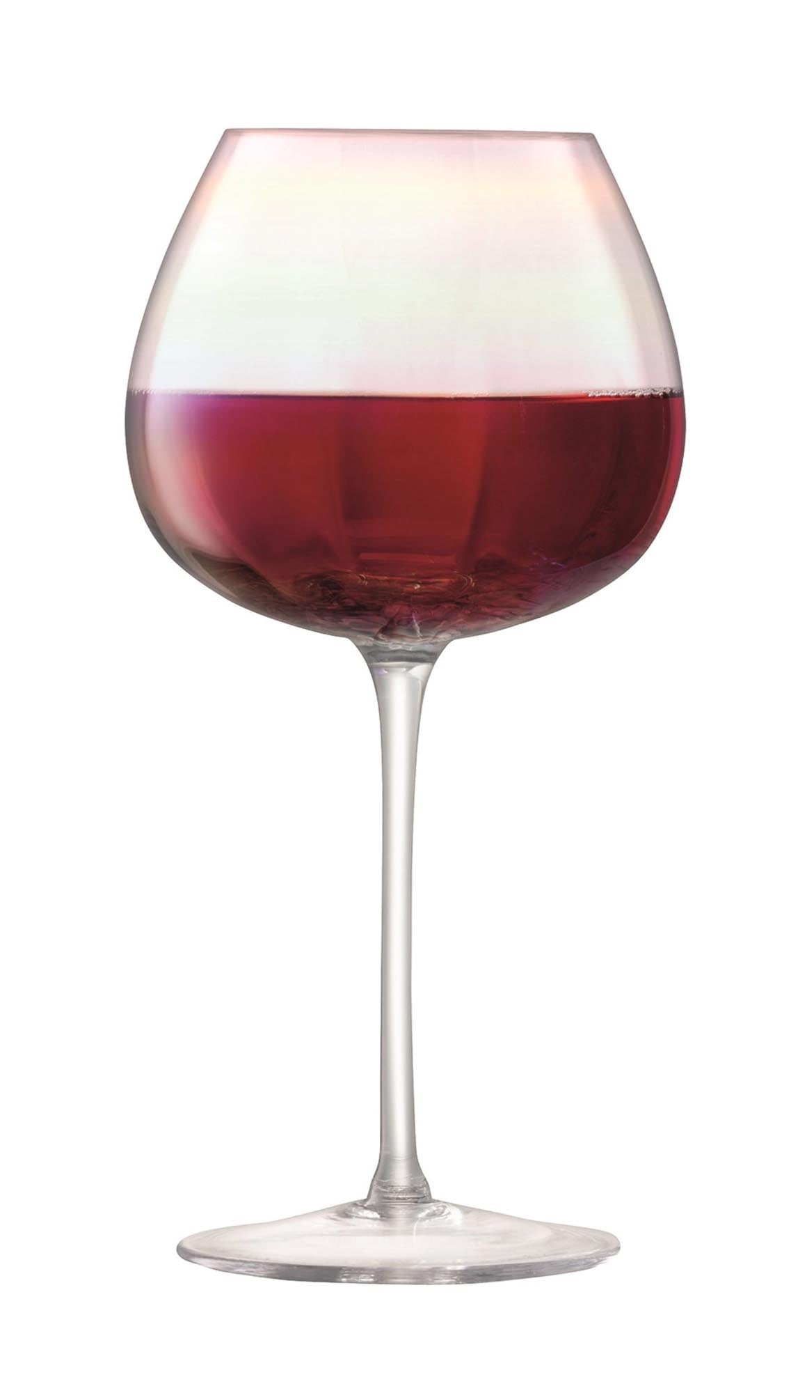 Stilvolles 2er Set Pearl Rotweinglas von LSA, 460ml, mit eleganter perlmuttfarbener Oberfläche für ein unvergessliches Trinkerlebnis.