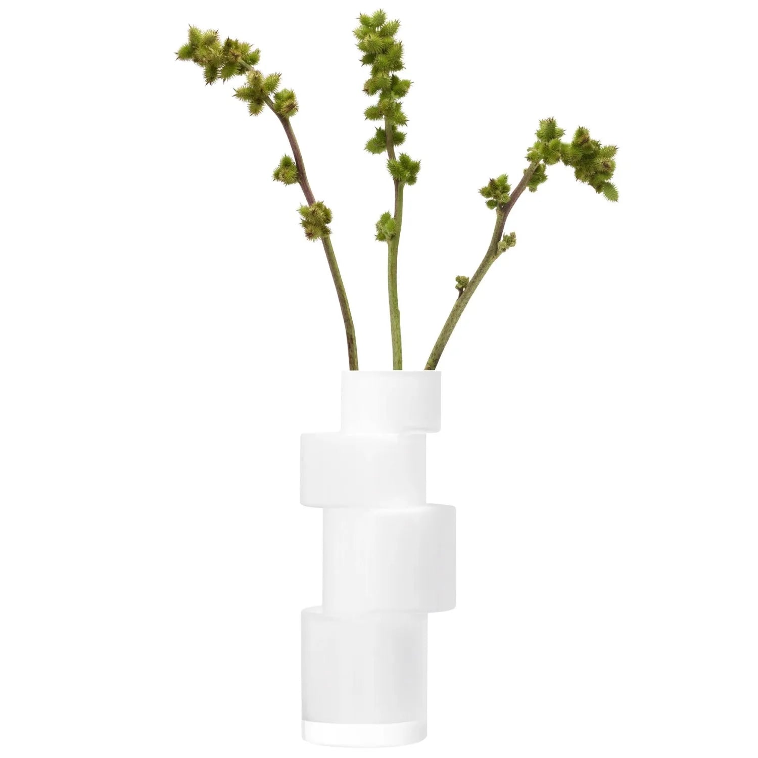 Stilvolle LSA Tier Vase H35cm in Weiß für moderne Wohnräume.