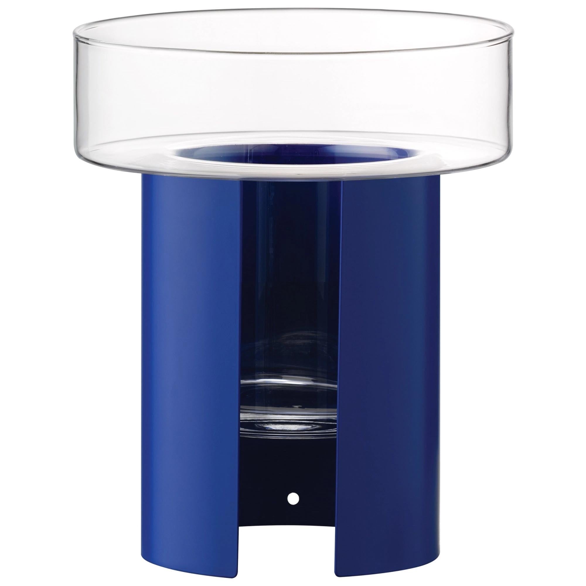 Plant pot Terrazza H22 Ø19 cm clear/blue
