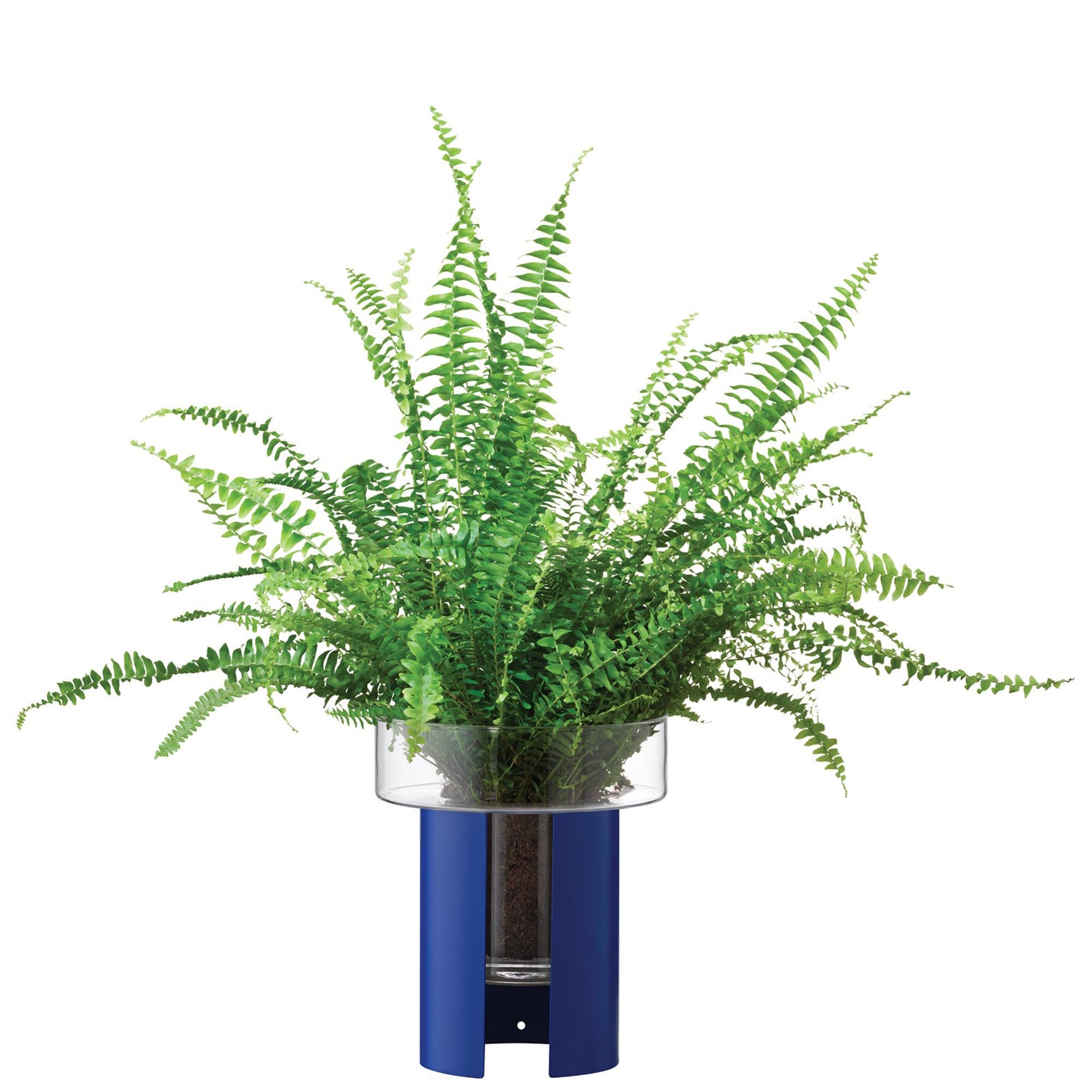 Eleganter Pflanzentopf Terrazza in klarem Blau, H22 cm, Ø19 cm, ideal für moderne Wohnräume und zur stilvollen Präsentation von Pflanzen.