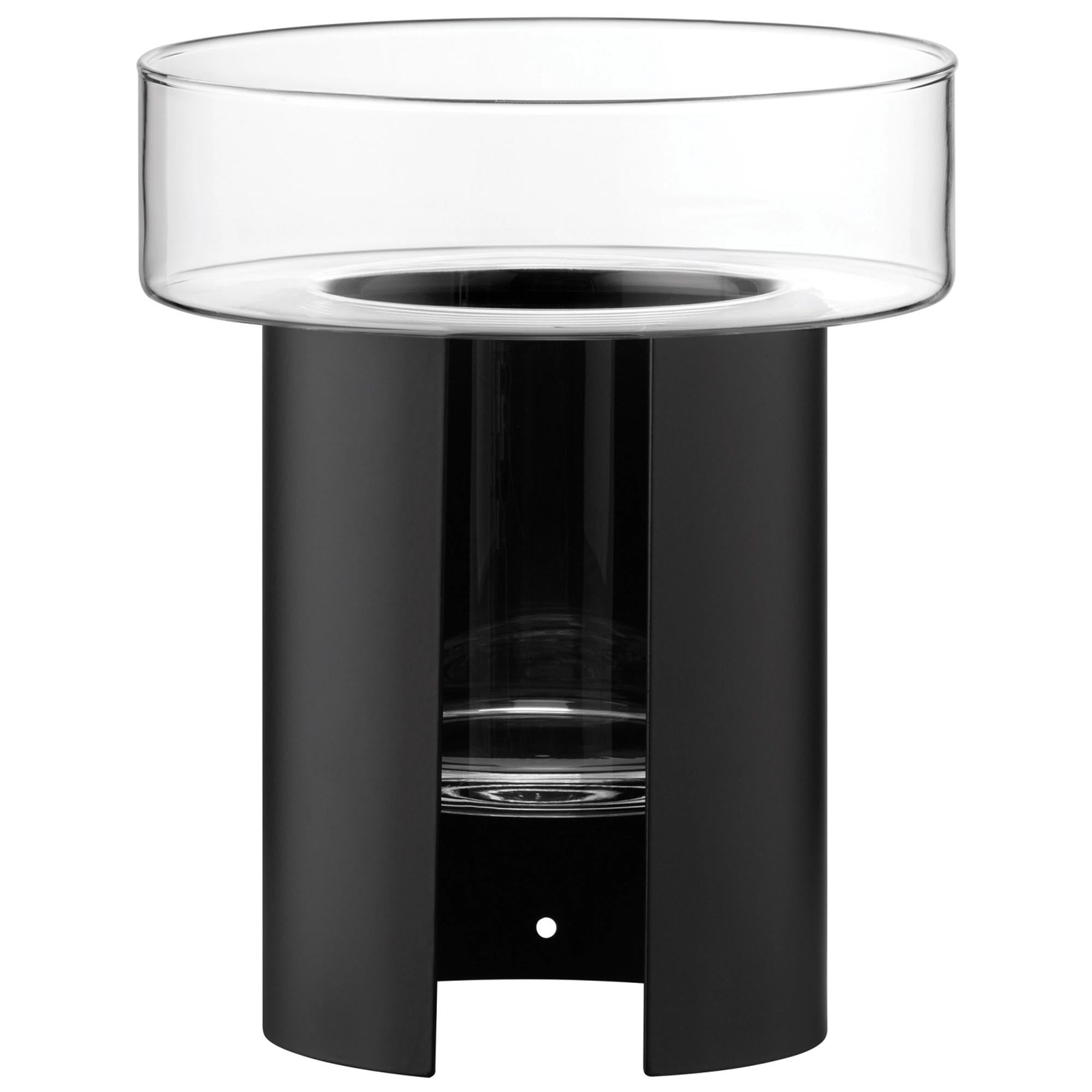 Planting pot Terrazza H22 Ø19 cm clear/black