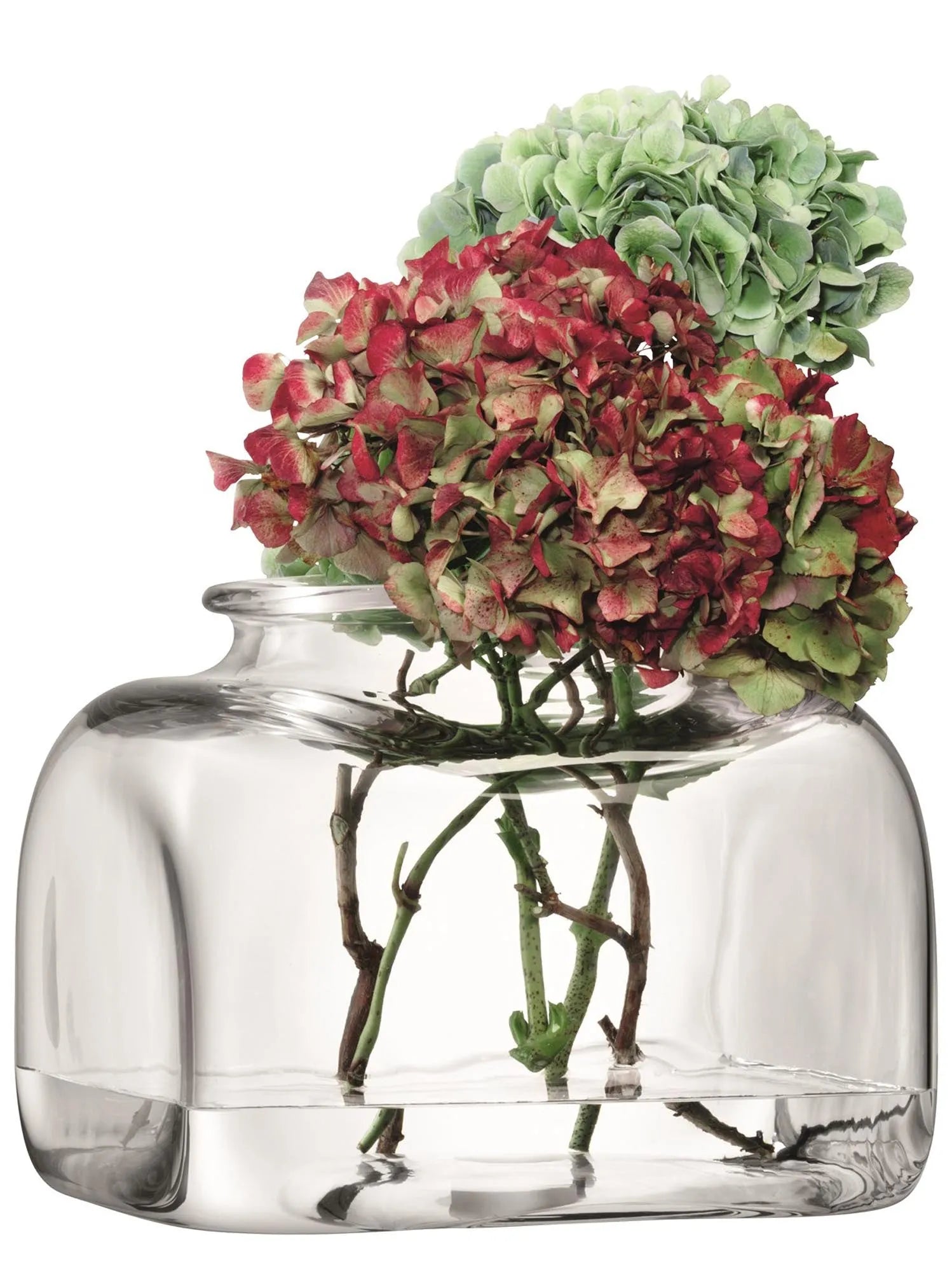 Transparente LSA Umberto Vase H25cm – stilvolles Designobjekt.