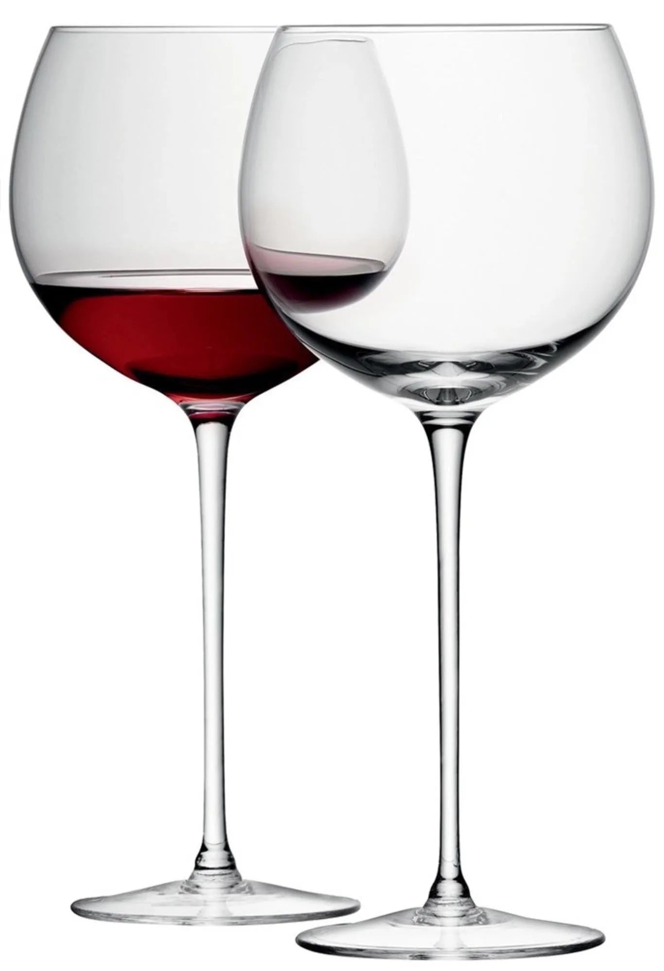 2er Set Wine Balloon Glas 570ml Klar - KAQTU Design