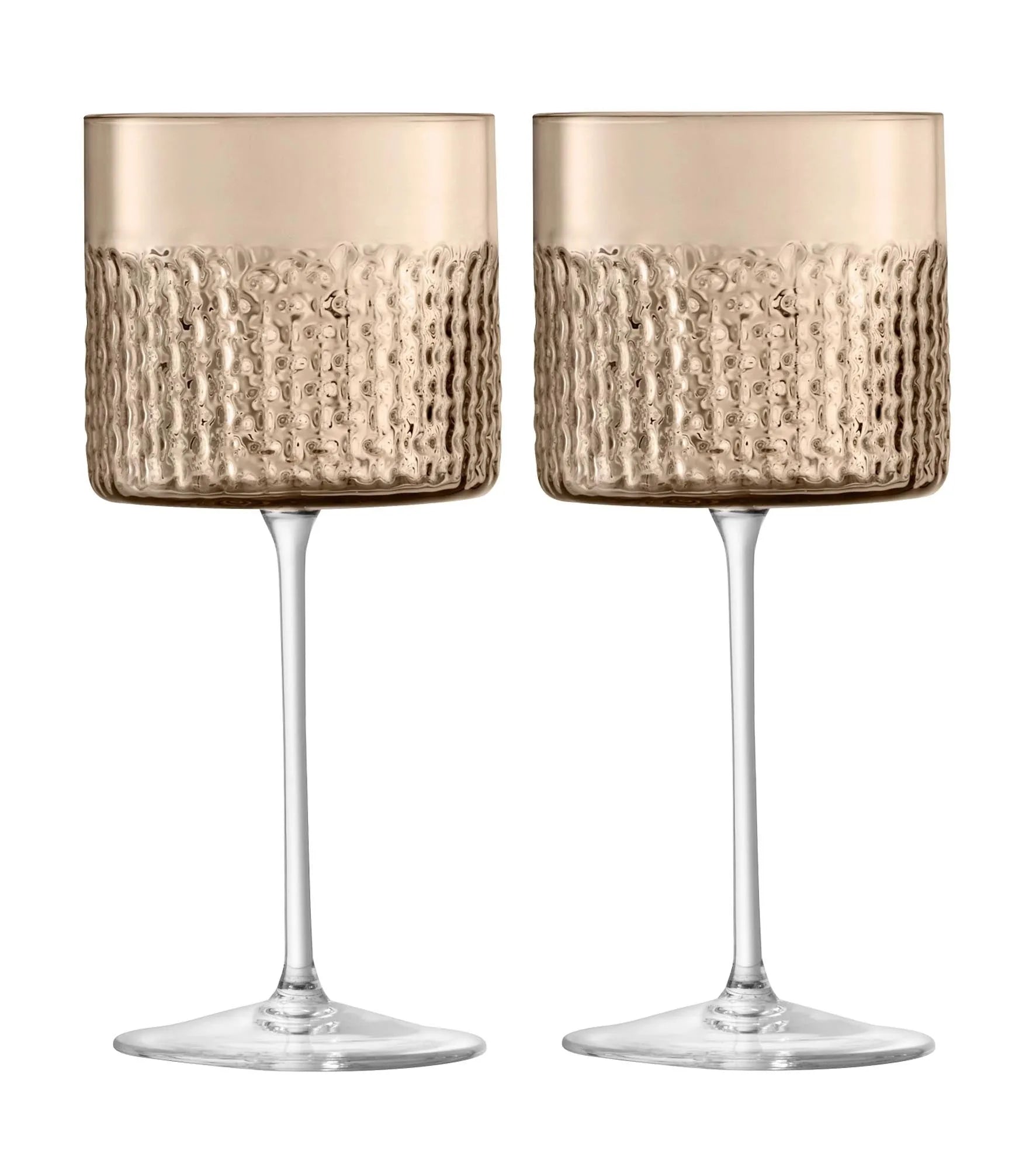 Elegante 320ml Weingläser in Taupe von LSA, stilvoll und zeitlos, ideal für Weinliebhaber. Hochwertiges Glas, perfekte Form.
