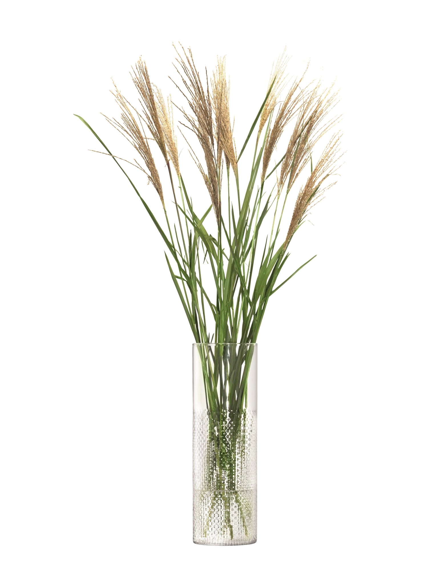 Wicker Vase H40cm clear