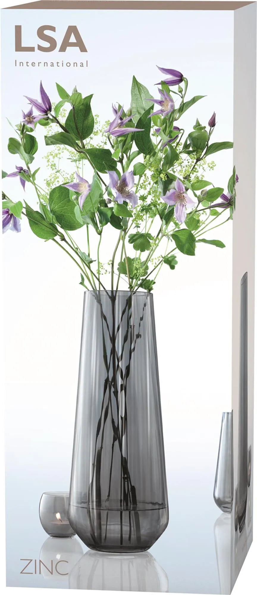 Zinc Vase H36cm - zink lichtdurchlässig - KAQTU Design