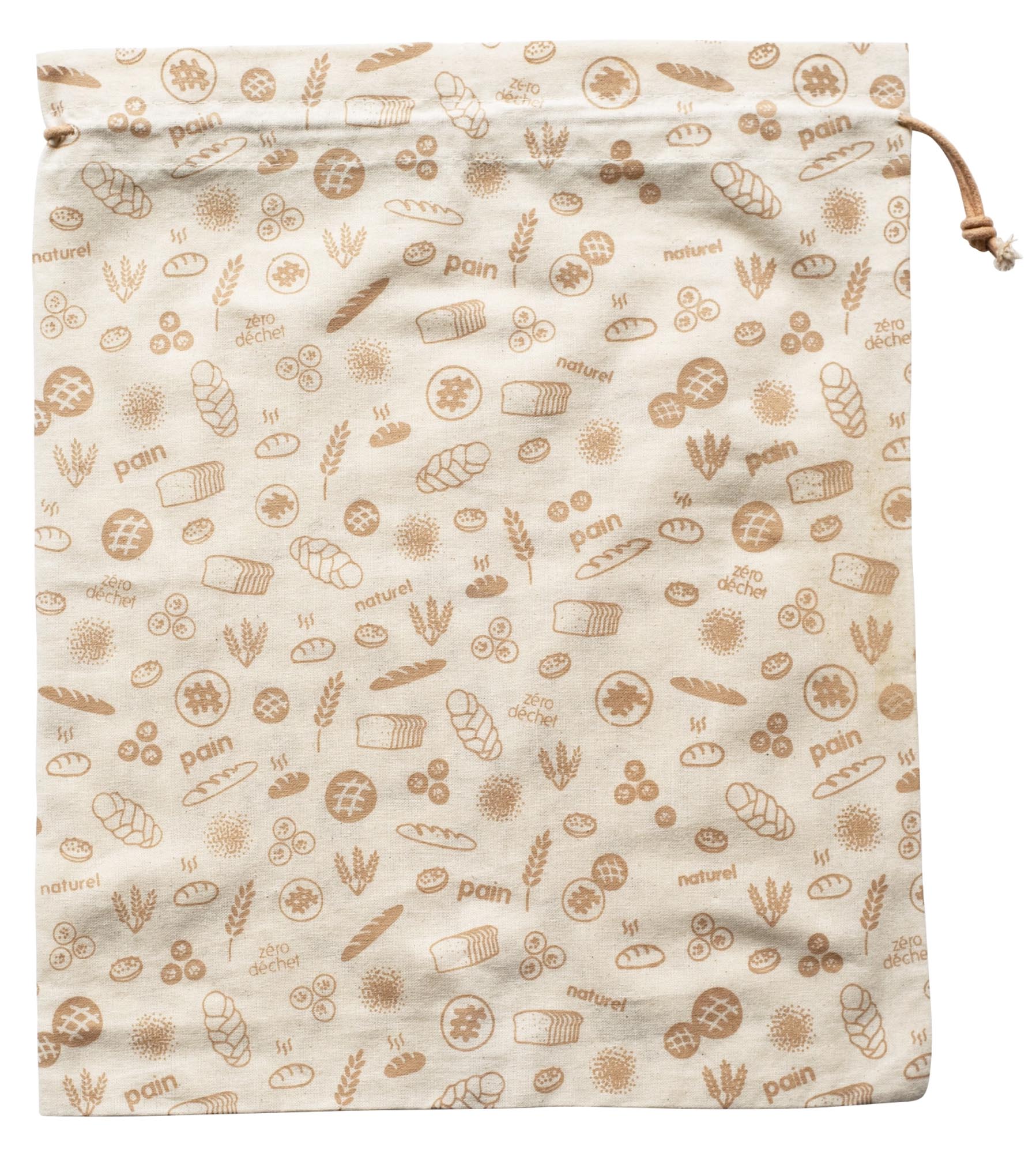 Pebbly BRotbeutel XL, Baumwolle, braun, 50x45cm in Braun präsentiert im Onlineshop von KAQTU Design AG. Brotsack ist von Pebbly
