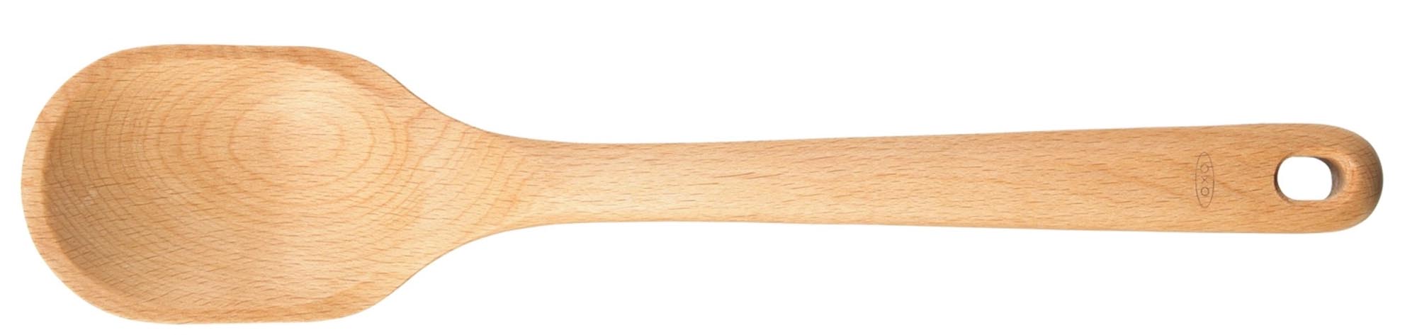 Großer OXO Servierlöffel aus Buchenholz, 31,4 cm, ideal zum Servieren.