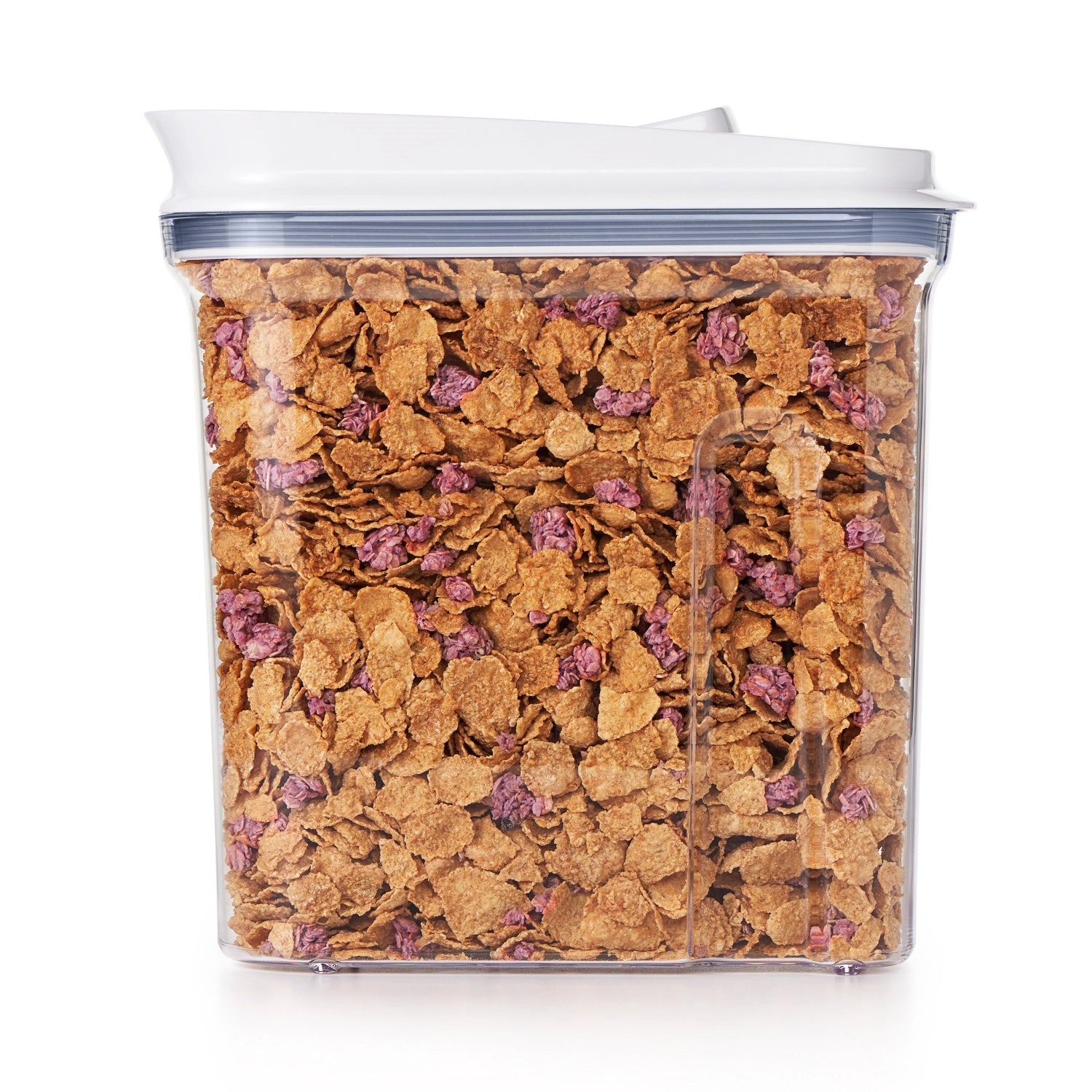 Stylischer OXO Cerealien Dispenser in mittel (3.2 l) für eine saubere und praktische Lagerung von Frühstücksflocken und Snacks, mit benutzerfreundlichem Ausgabesystem.