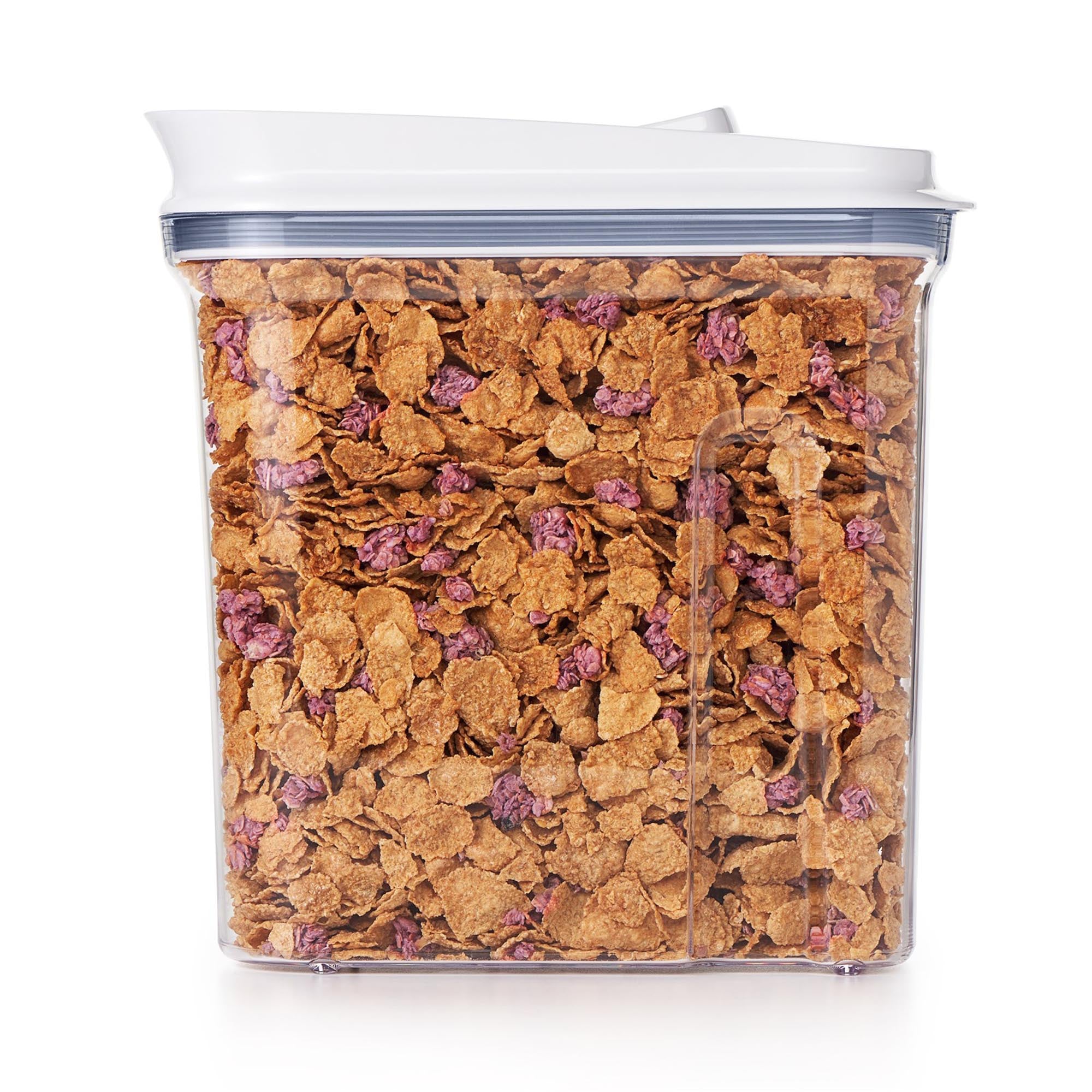 Der OXO Pop Cerealien Dispenser mit 3,2 l Fassungsvermögen sorgt für Ordnung und Frische in Ihrer Küche. Hochwertig, langlebig und praktisch!