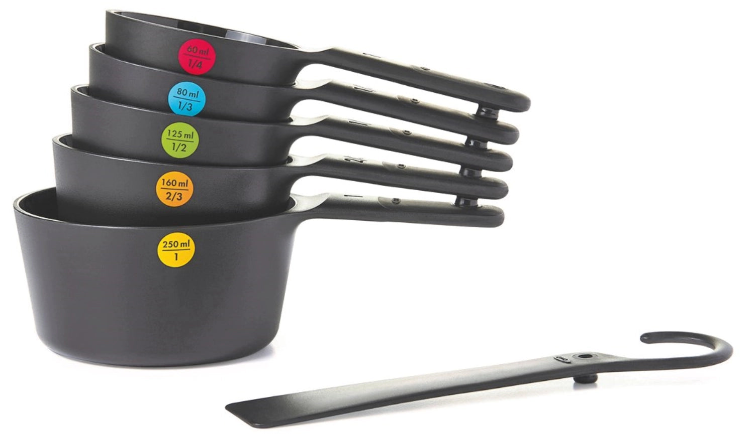 Messlöffel-Set 6-tlg., schwarz in Schwarz präsentiert im Onlineshop von KAQTU Design AG. Küchenhelfer ist von OXO