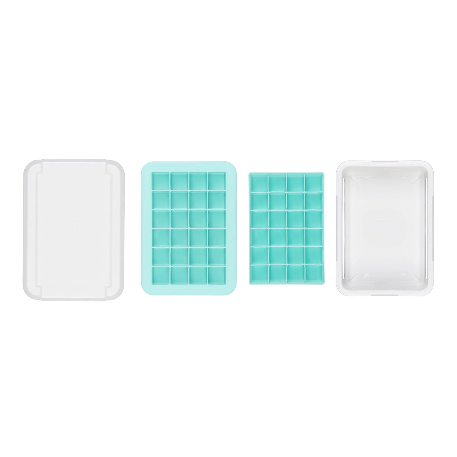 Entdecken Sie die Good Grips Eiswürfelschale von OXO! Mit dieser praktischen Form stellen Sie 48 kleine, perfekte Eiswürfel her – ideal für Cocktails und Erfrischungen.