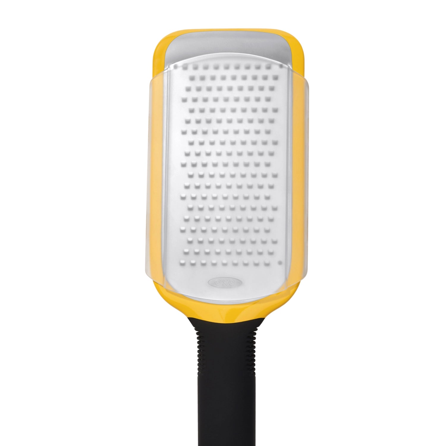 Die OXO Mittelfeine Reibe bietet präzises Reiben dank geätzter Klingen, ideal für Käse, Gemüse und mehr in der Küche.
