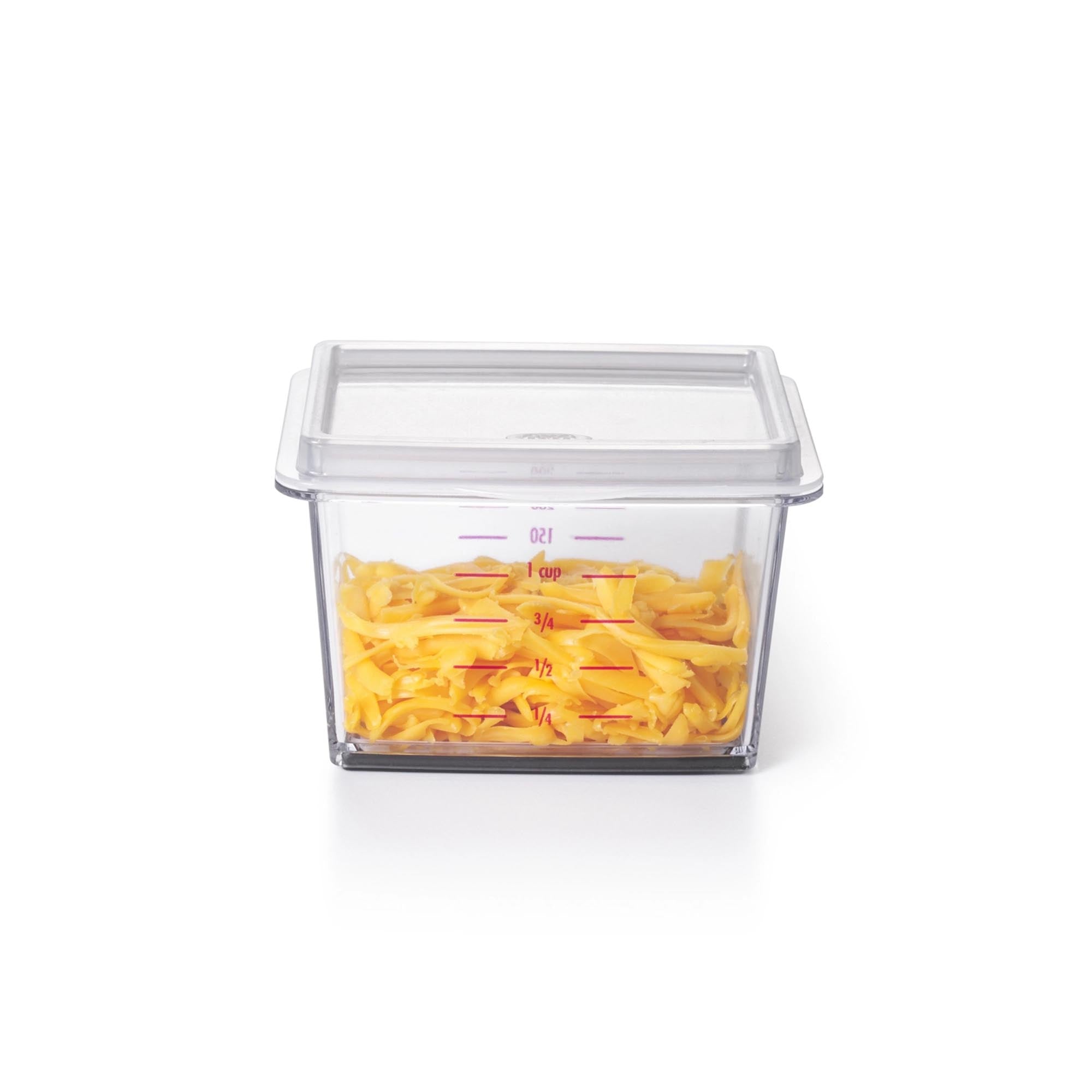 Praktische OXO Kastenreibe mit hochwertigem Zestenreißer, ideal für müheloses Reiben und Zesten von Obst und Gemüse.