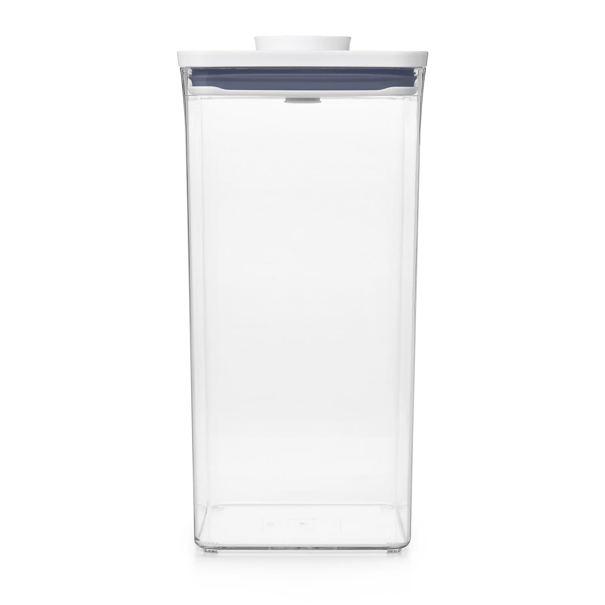 Der quadratische OXO POP 2.0 Behälter (16x16x32 cm, 5.7 l) bietet optimale Aufbewahrung für Lebensmittel. BPA-frei, luftdicht und stapelbar – für frische und Ordnung in Ihrer Küche!