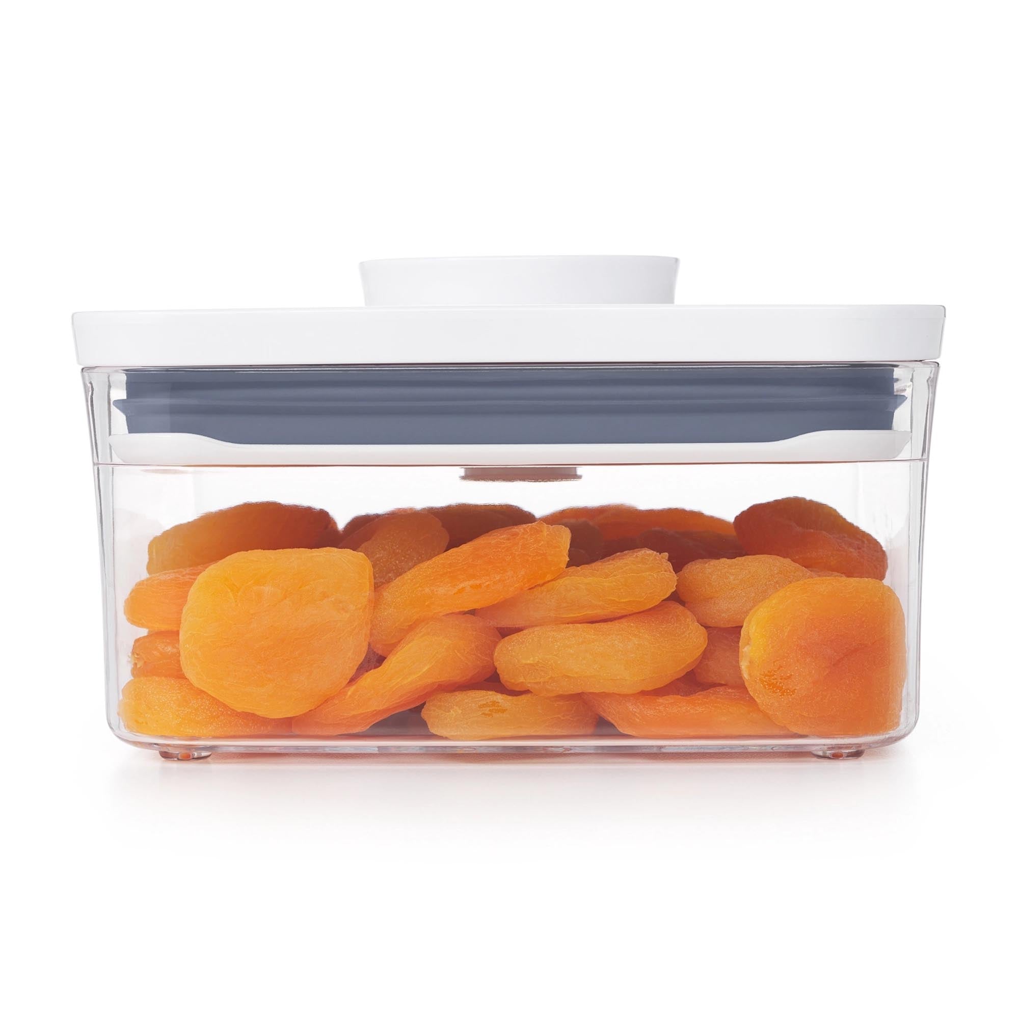 Praktischer OXO POP 2.0 Behälter, 1L, quadratisch (16x16x8 cm) – perfekt für die stilvolle Aufbewahrung von Lebensmitteln und Snacks.