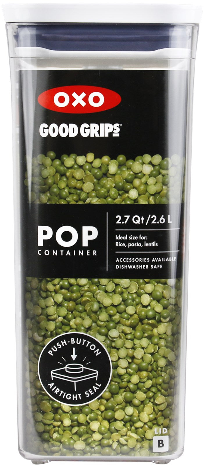 Vielseitiger OXO POP 2.0 Behälter (16x10.5x24 cm) für frische Lebensmittel. BPA-frei, transparent und einfach zu reinigen. Ideal für jede Küche!