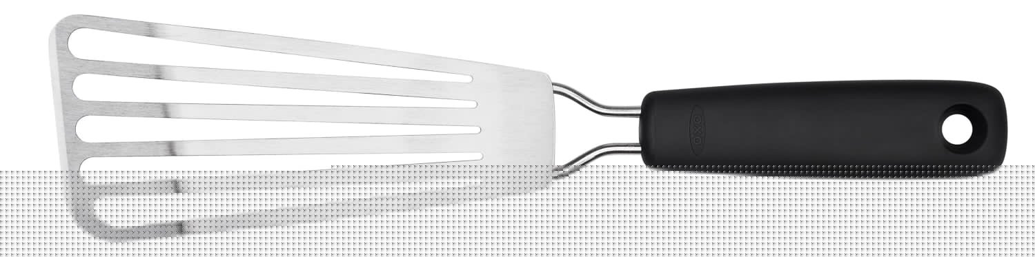 Good Grips Grill-Fischwender klein in Silber präsentiert im Onlineshop von KAQTU Design AG. Küchenhelfer ist von OXO