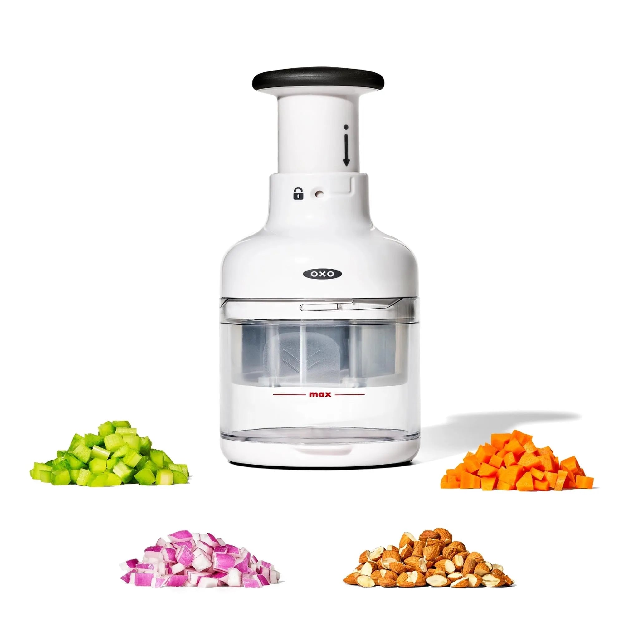 OXO Good Grips Gemüsehacker: Perfekt für schnelles, präzises Hacken.