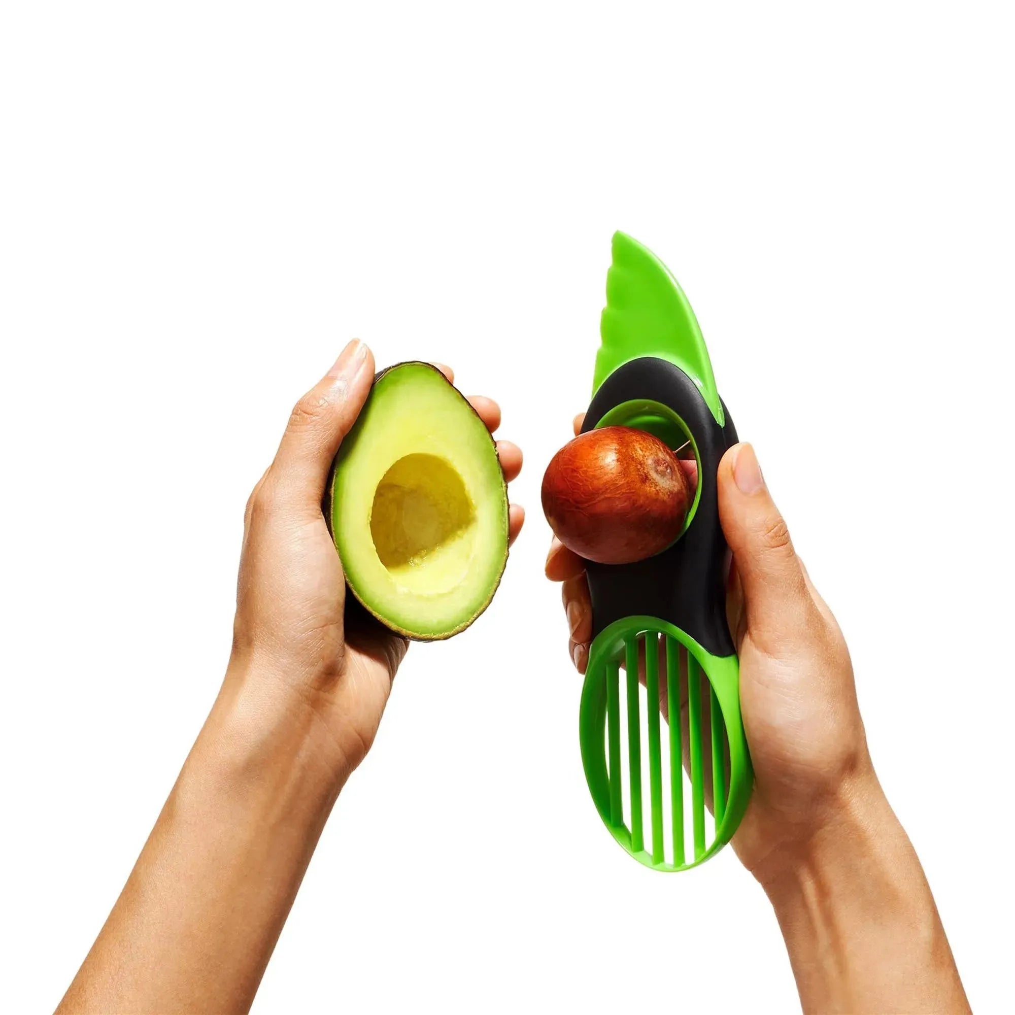 3-in-1 Avocadoschneider, grün - KAQTU Design