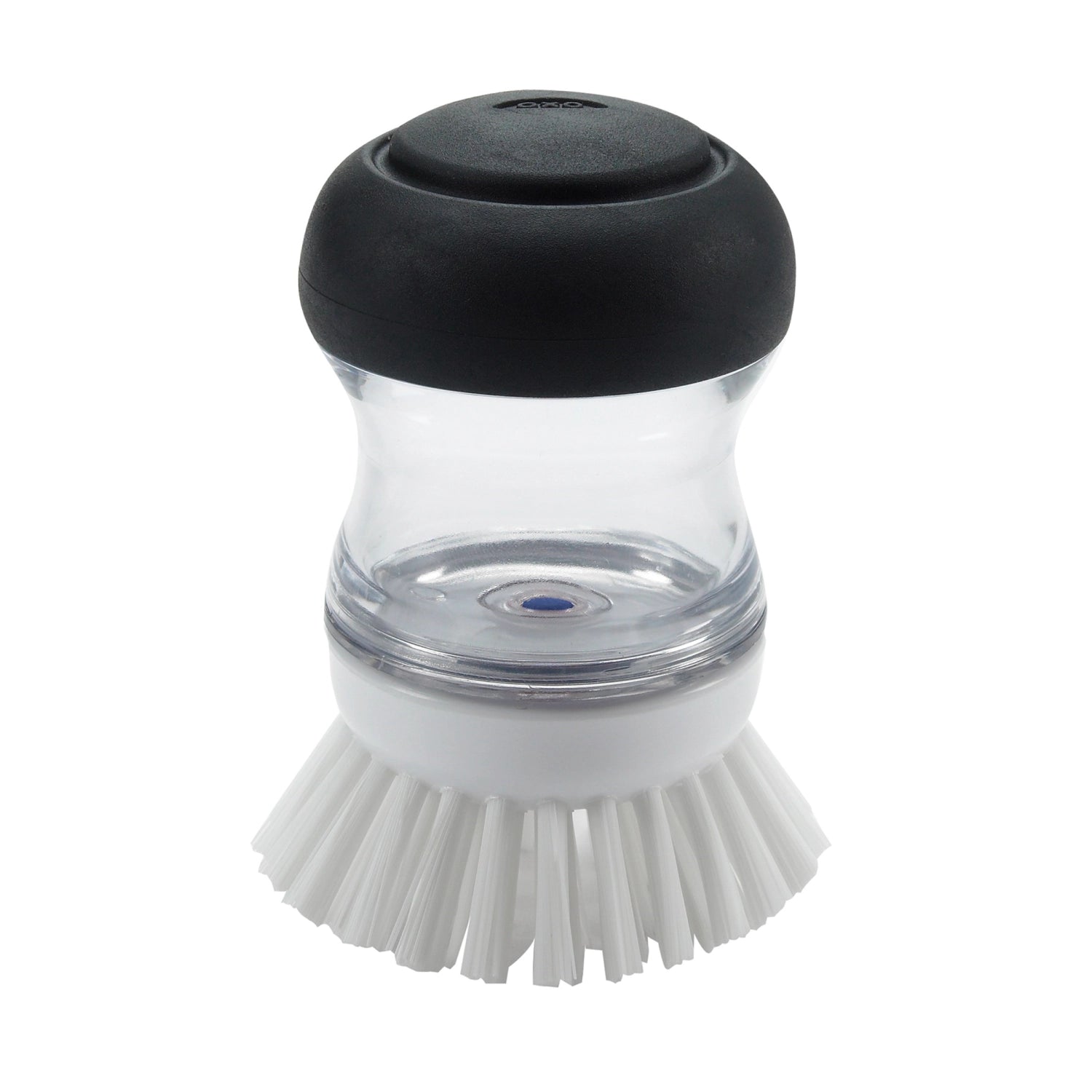 Handbürstenset mit Seifenspender von OXO, für mühelose Reinigung und ergonomische Nutzung, ideal für Küche und Haushalt.