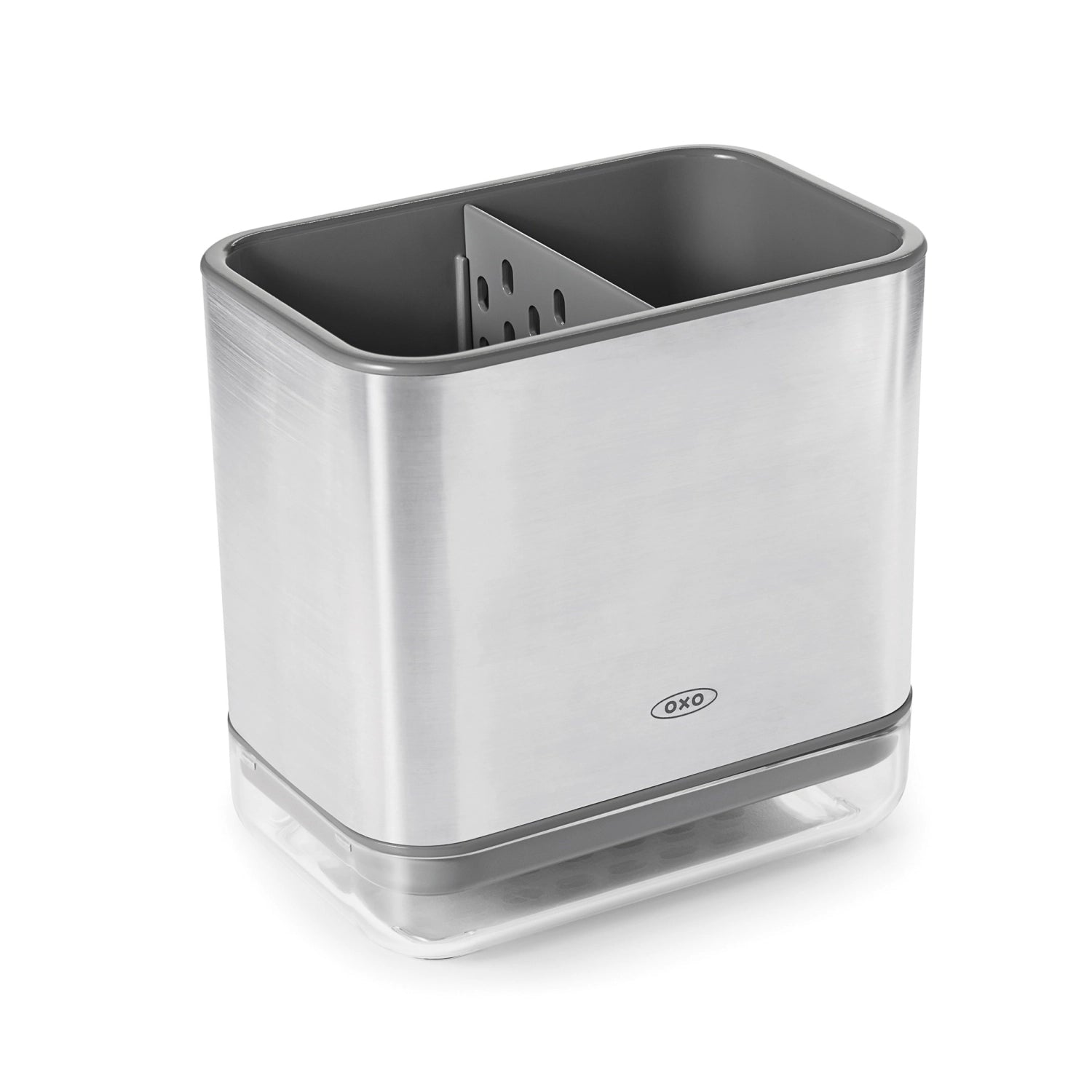 Spülaufbewahrungsbox, Edelstahl in Silber präsentiert im Onlineshop von KAQTU Design AG. Küchenhelfer ist von OXO