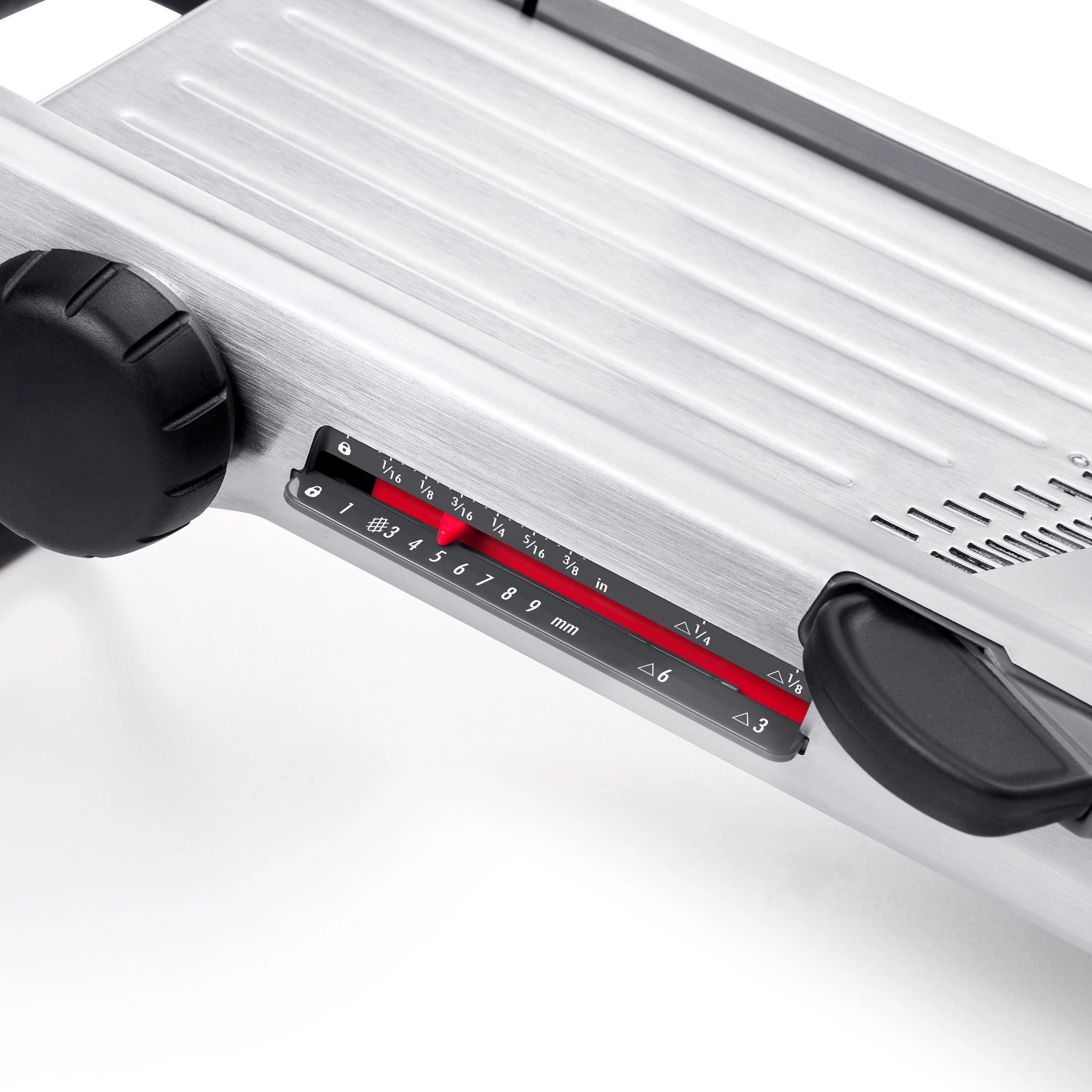 OXO Chef Mandoline 2.0, 44x17cm – hochwertiges Schneidegerät für gleichmäßige Scheiben und feine Raspel, perfekt für jede Küche.