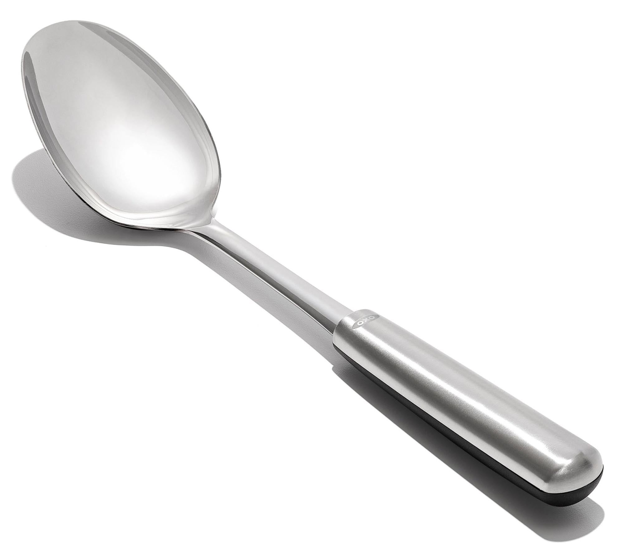 Entdecken Sie den OXO Good Grips Stahl-Löffel (30 cm) – ideal für müheloses Kochen und Servieren. Robuste Bauweise und komfortabler Griff.