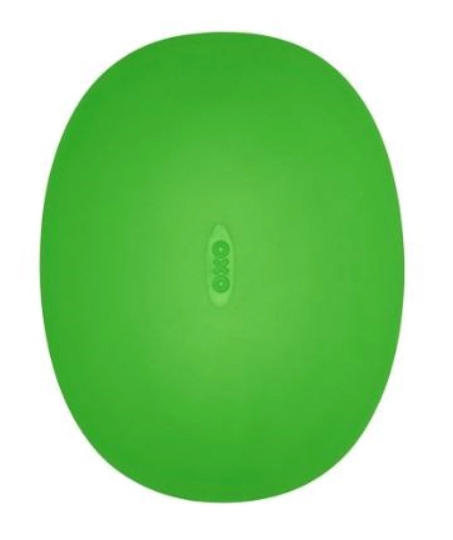 Praktische grüne Gemüsebürste von OXO, perfekt zum Entfernen von Schmutz und Erde von frischem Gemüse, mit rutschfestem Griff für optimale Kontrolle.