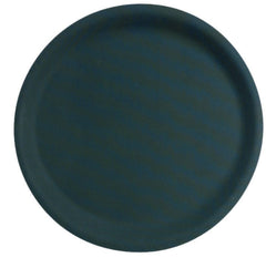 Tray anti-slip coated black round 38 cm