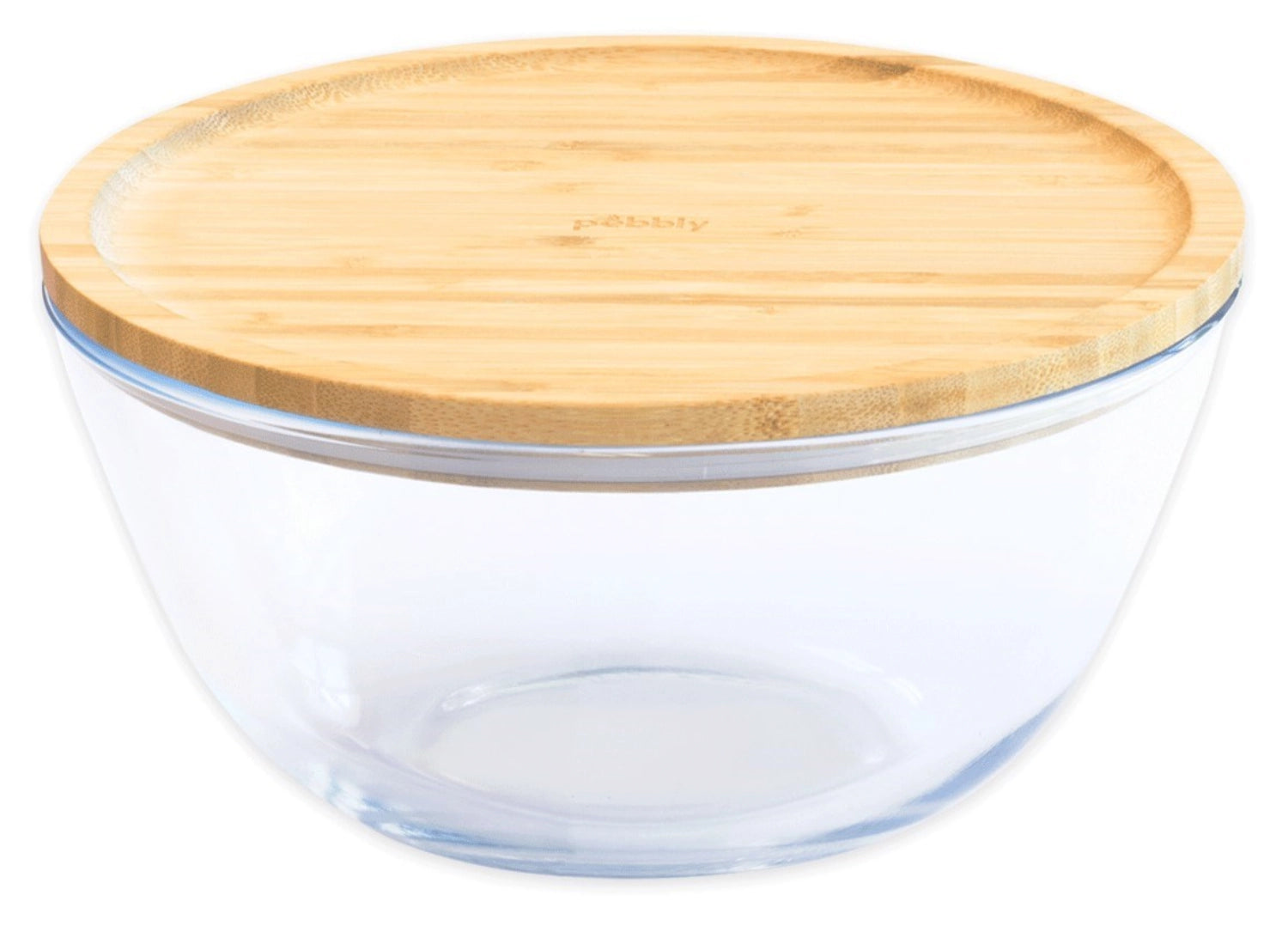 Entdecken Sie das stilvolle Pebbly Vorratsglas mit Bambusdeckel (1,6l, D19 H9,6cm) – ideal für die Aufbewahrung von Lebensmitteln und Gewürzen.
