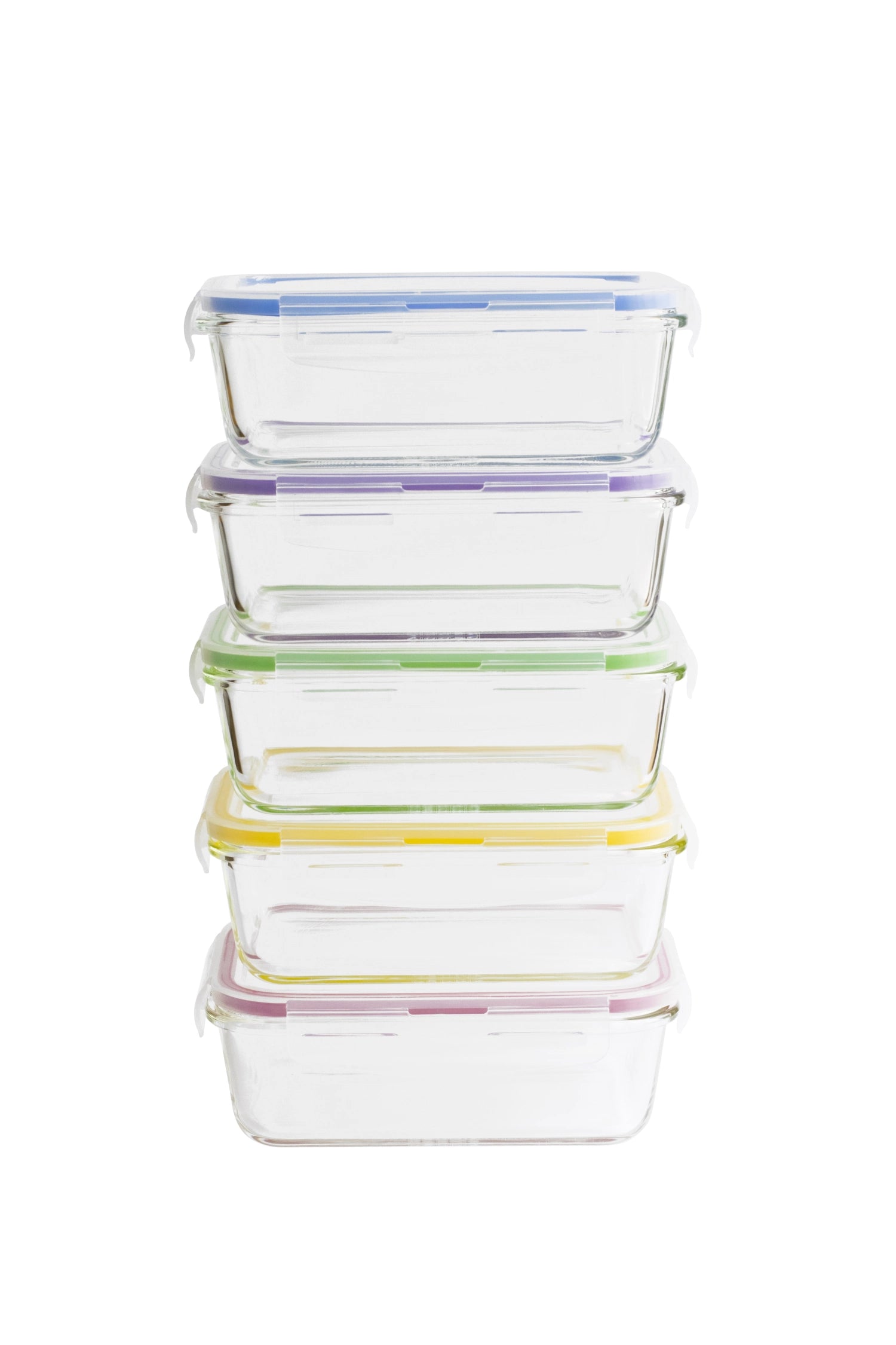 Set of 5 <tc>Pebbly</tc> Storage jar with plastic lid, 850 ml