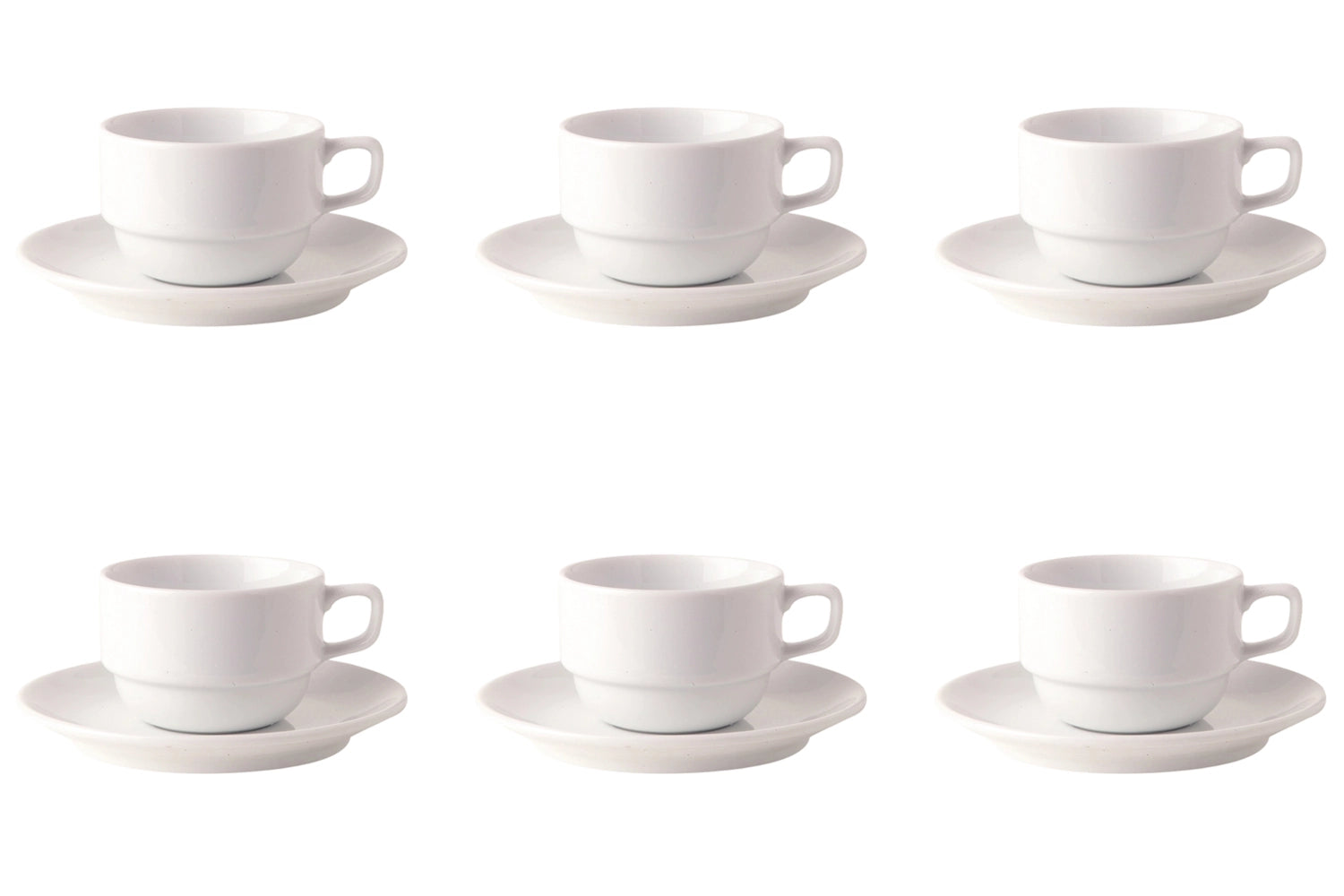 6 Set Uni 09 Mokka Subtasse 12 cm TOPCC