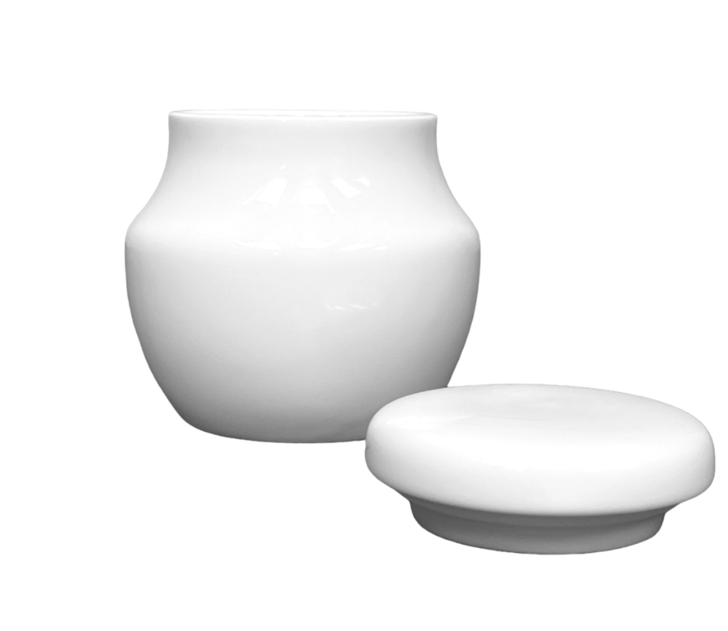 Elegante Zuckerdose Uni 09 von Royal Porcelain, 0.2lt, in klassischem Weiß. Ideal für die stilvolle Präsentation und Aufbewahrung von Zucker.