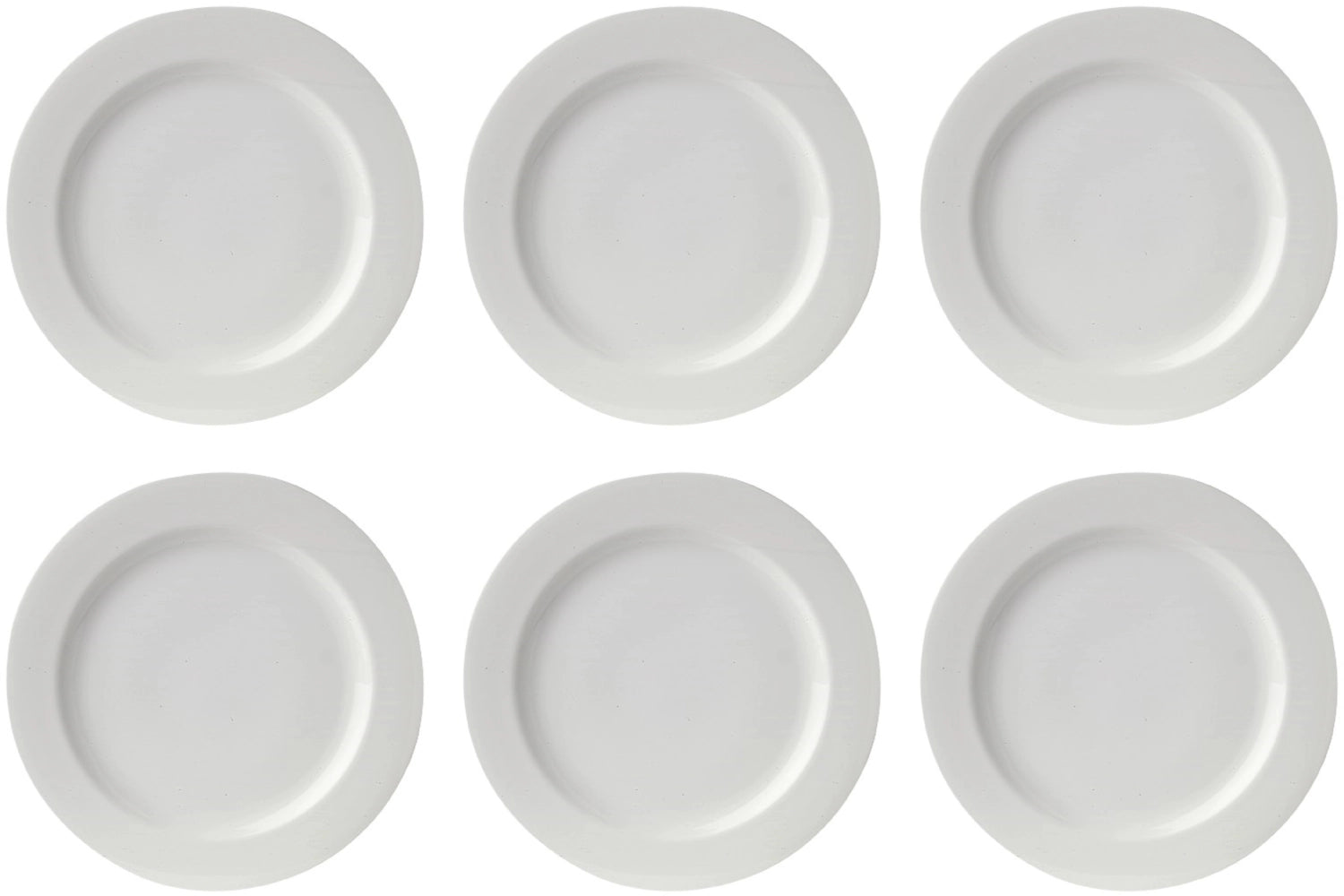 Stilvolles 6er Set flacher Teller Uni 09 von Royal Porcelain, 28 cm Durchmesser, ideal für festliche Anlässe und tägliche Mahlzeiten.