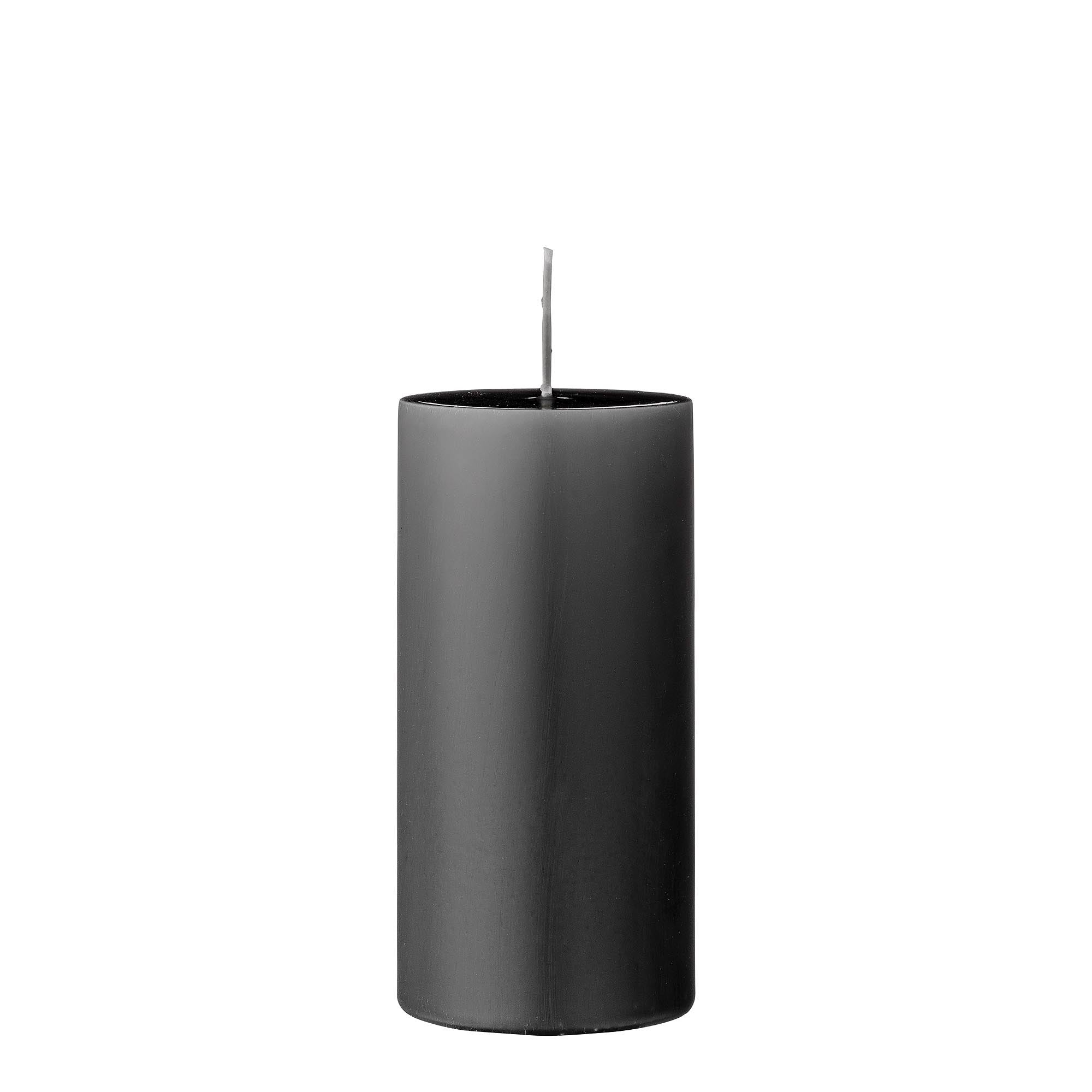 Elegante graue Anja Kerze aus Paraffin von Bloomingville, ideal für stilvolle Dekoration und gemütliche Atmosphäre.