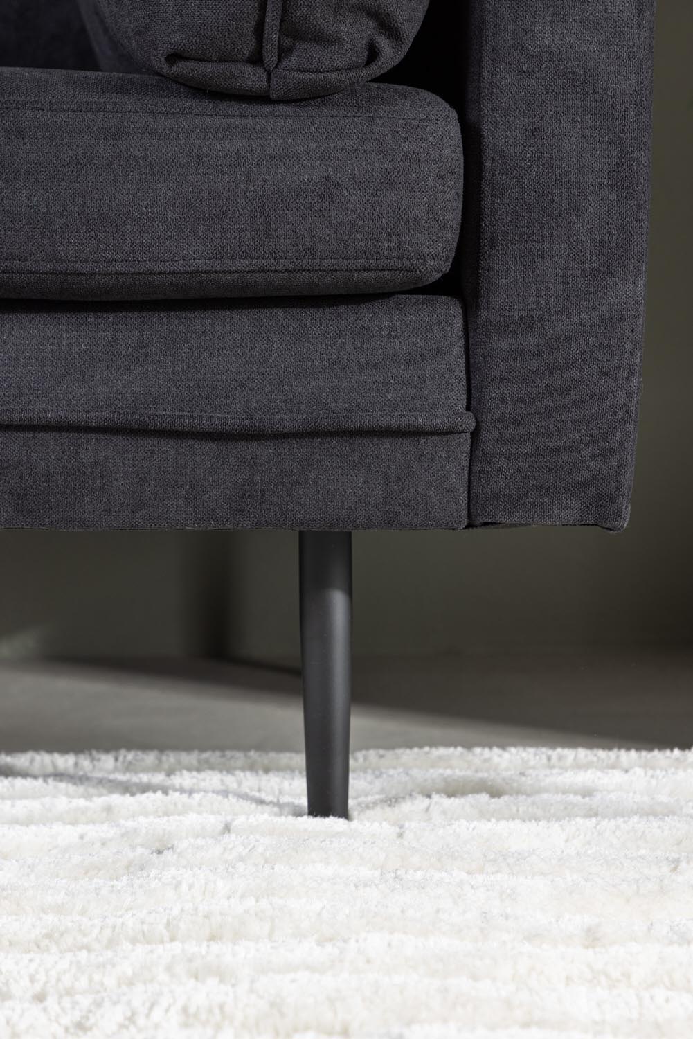 Boom Sofa in Schwarz/Schwarz präsentiert im Onlineshop von KAQTU Design AG. 3er Sofa ist von Venture Home