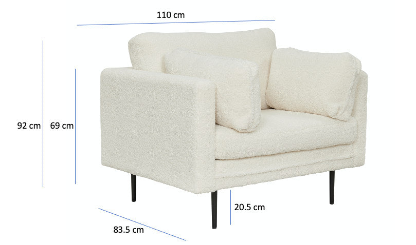Boom Sessel in Weiss präsentiert im Onlineshop von KAQTU Design AG. Sessel mit Armlehnen ist von Venture Home