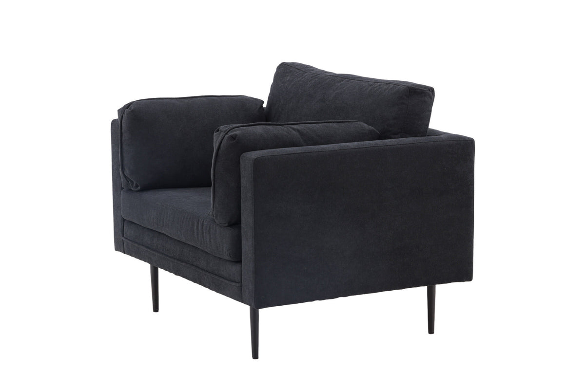 Boom Sessel in Schwarz präsentiert im Onlineshop von KAQTU Design AG. Sessel mit Armlehnen ist von Venture Home