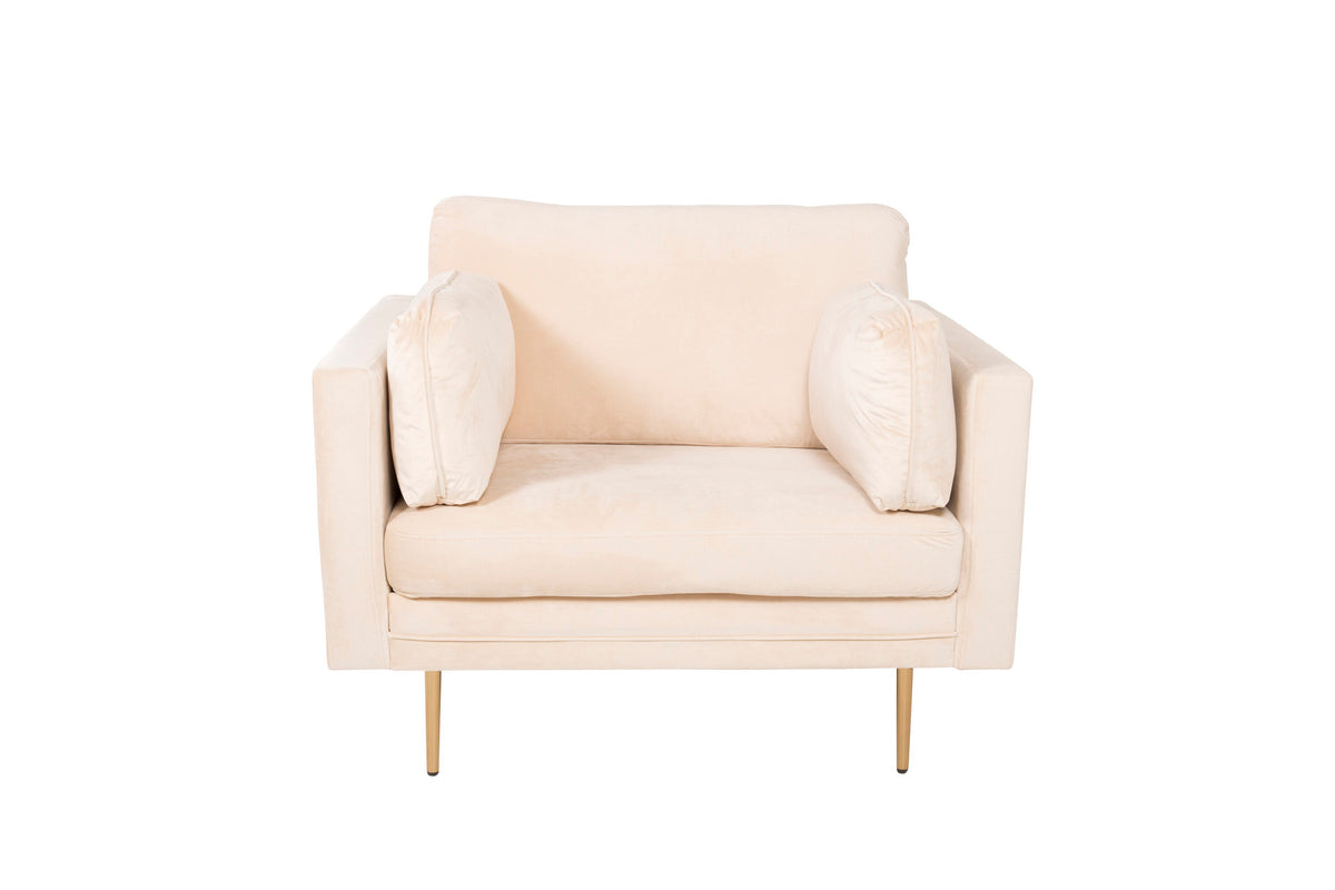 Boom Sessel in Creme präsentiert im Onlineshop von KAQTU Design AG. Sessel mit Armlehnen ist von Venture Home