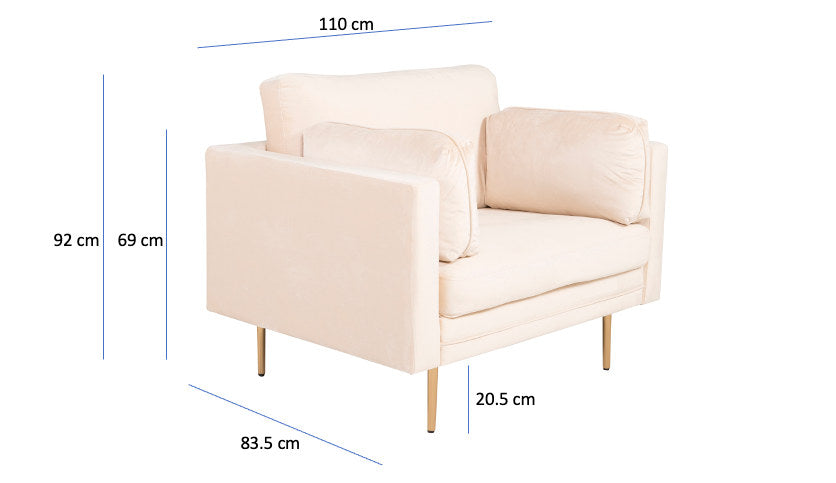 Boom Sessel in Blau präsentiert im Onlineshop von KAQTU Design AG. Sessel mit Armlehnen ist von Venture Home