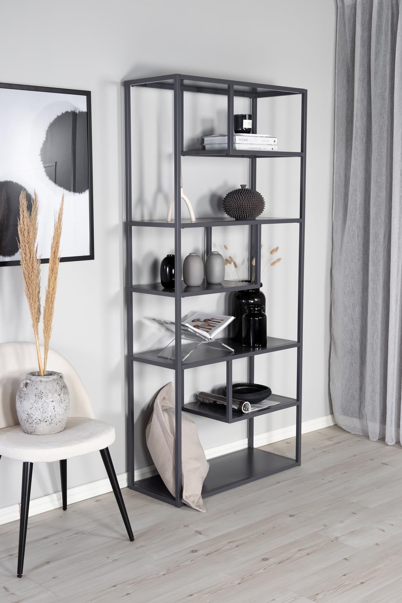 Staal Bücherregal in Hellgrau präsentiert im Onlineshop von KAQTU Design AG. Standregal ist von Venture Home