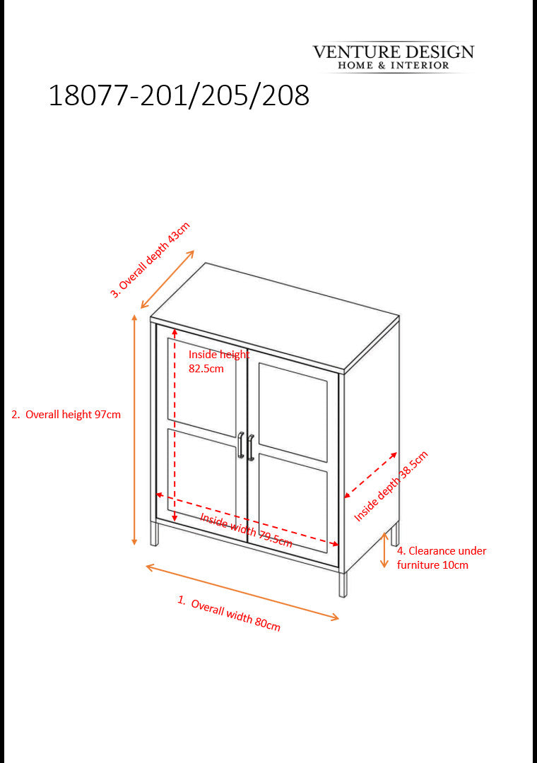 Acero Cabinet in Schwarz präsentiert im Onlineshop von KAQTU Design AG. Cabinet ist von Venture Home