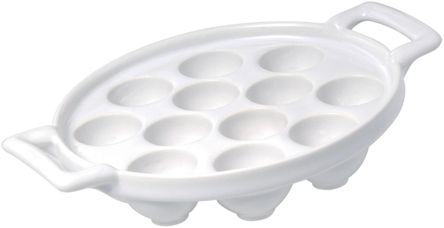 Schneckenpfanne 12 Löcher, weiss